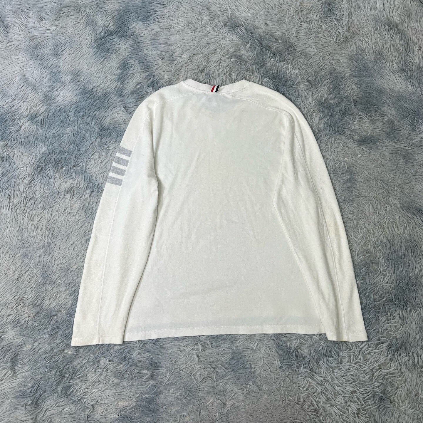 Thom Browne Thom Browne Four-Stripe Cotton Long-Sleeve Size US XXL / EU 58 / 5 - 2 Thumbnail