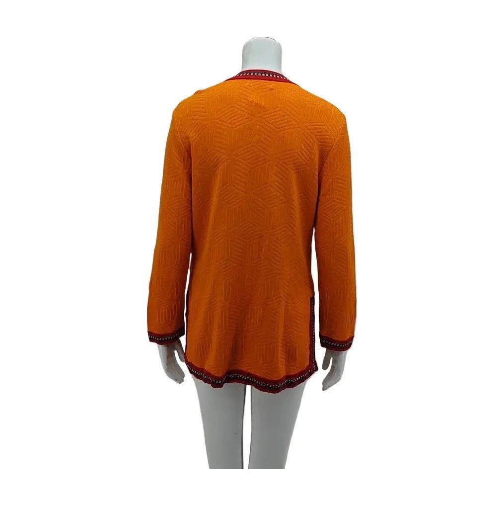 Yves Saint Laurent Saint Laurent Orange Knit Cardigan Size US M / EU 48-50 / 2 - 2 Thumbnail