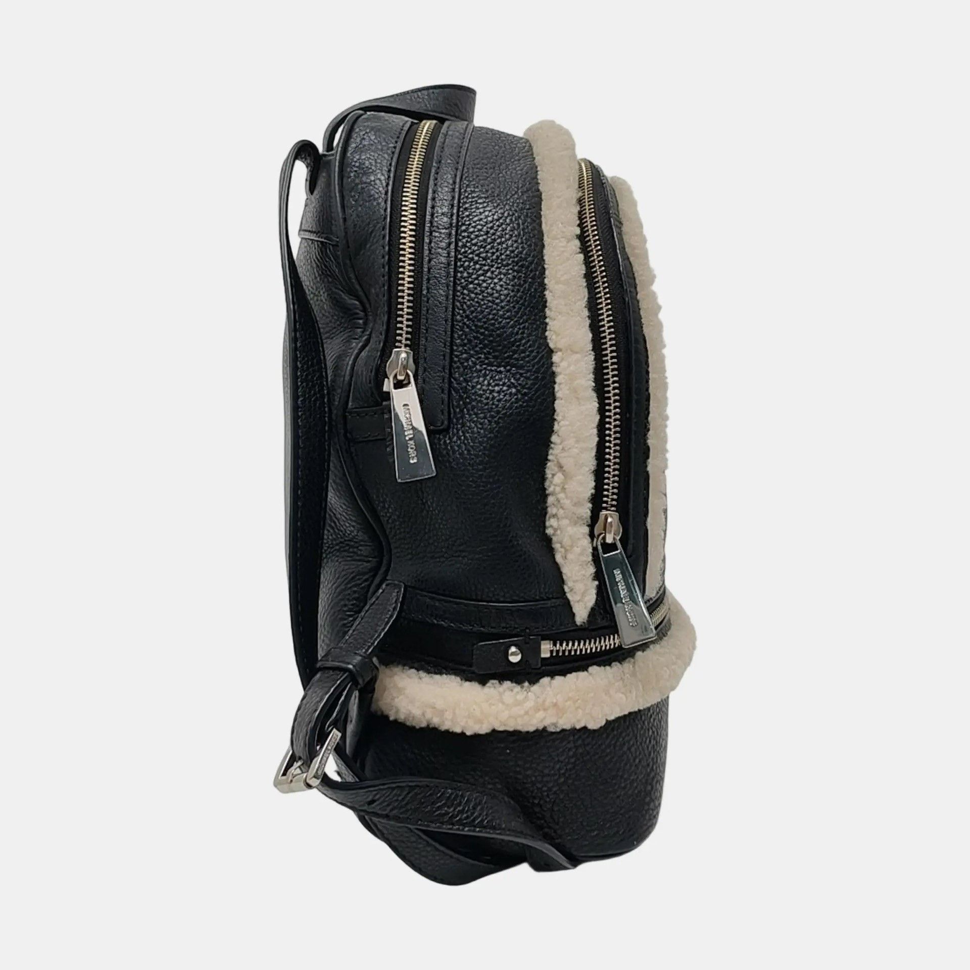 Michael Kors Michael Kors Black Sheepskin Patchwork Backpack Size ONE SIZE - 4 Thumbnail