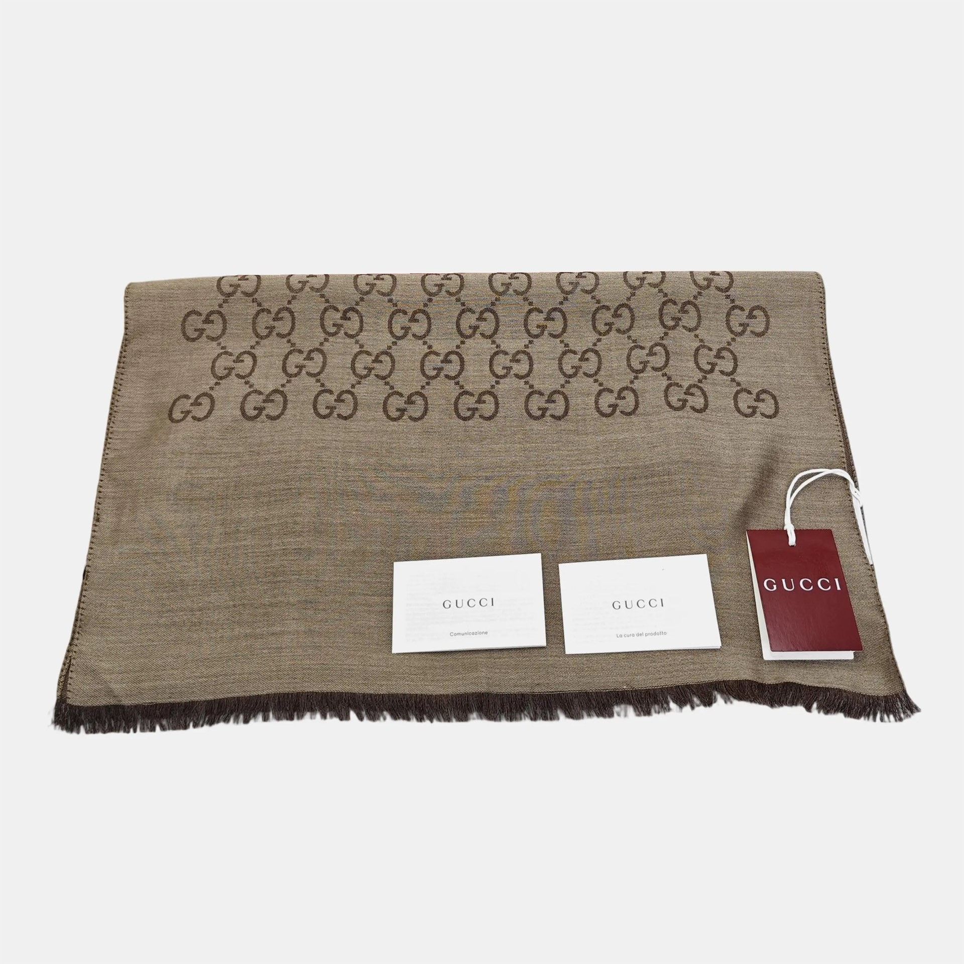 Gucci Gucci Double G Wool Scarf Size ONE SIZE - 5 Thumbnail