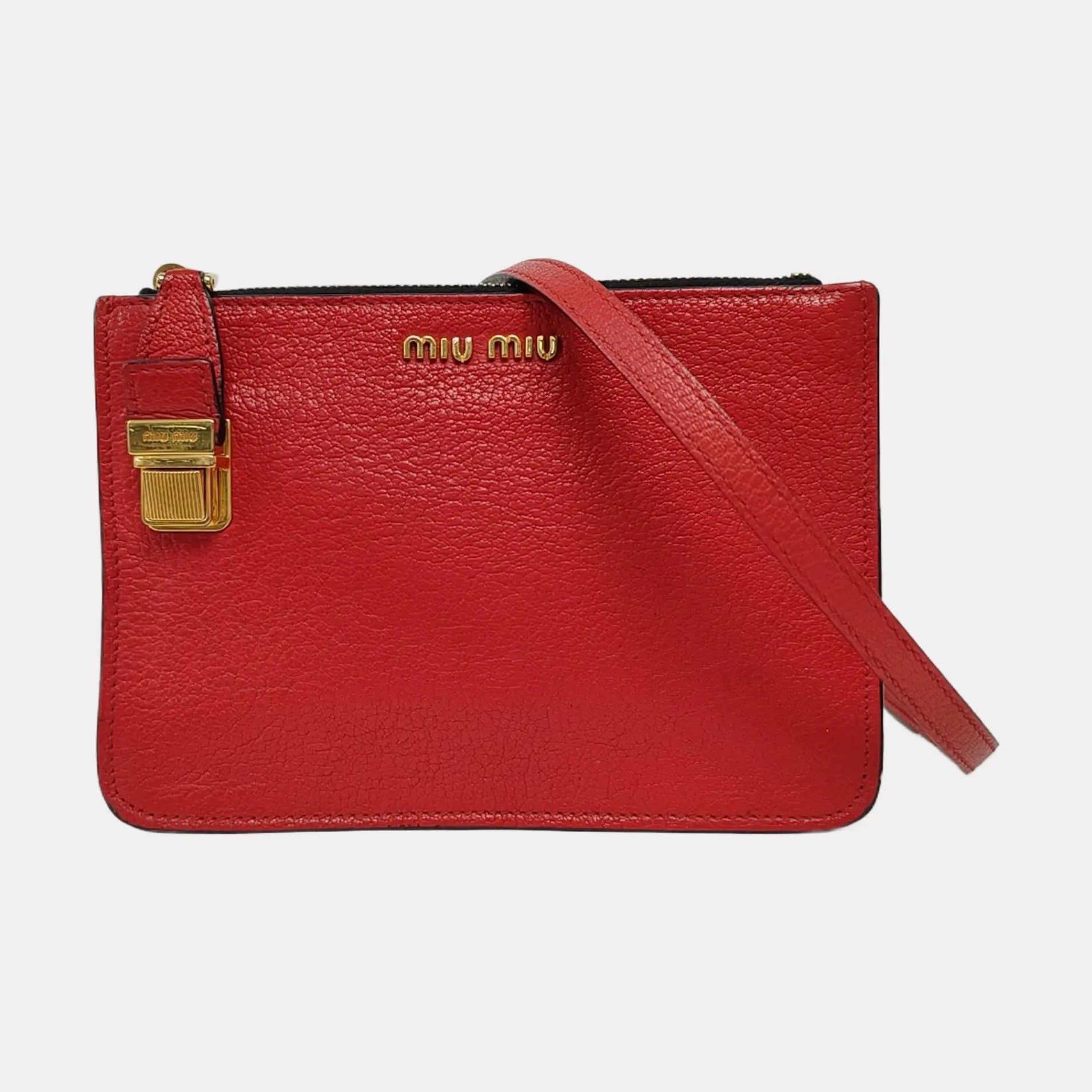 Miu Miu Miu Miu Red Cowhide Crossbody Bag Size ONE SIZE - 4 Thumbnail