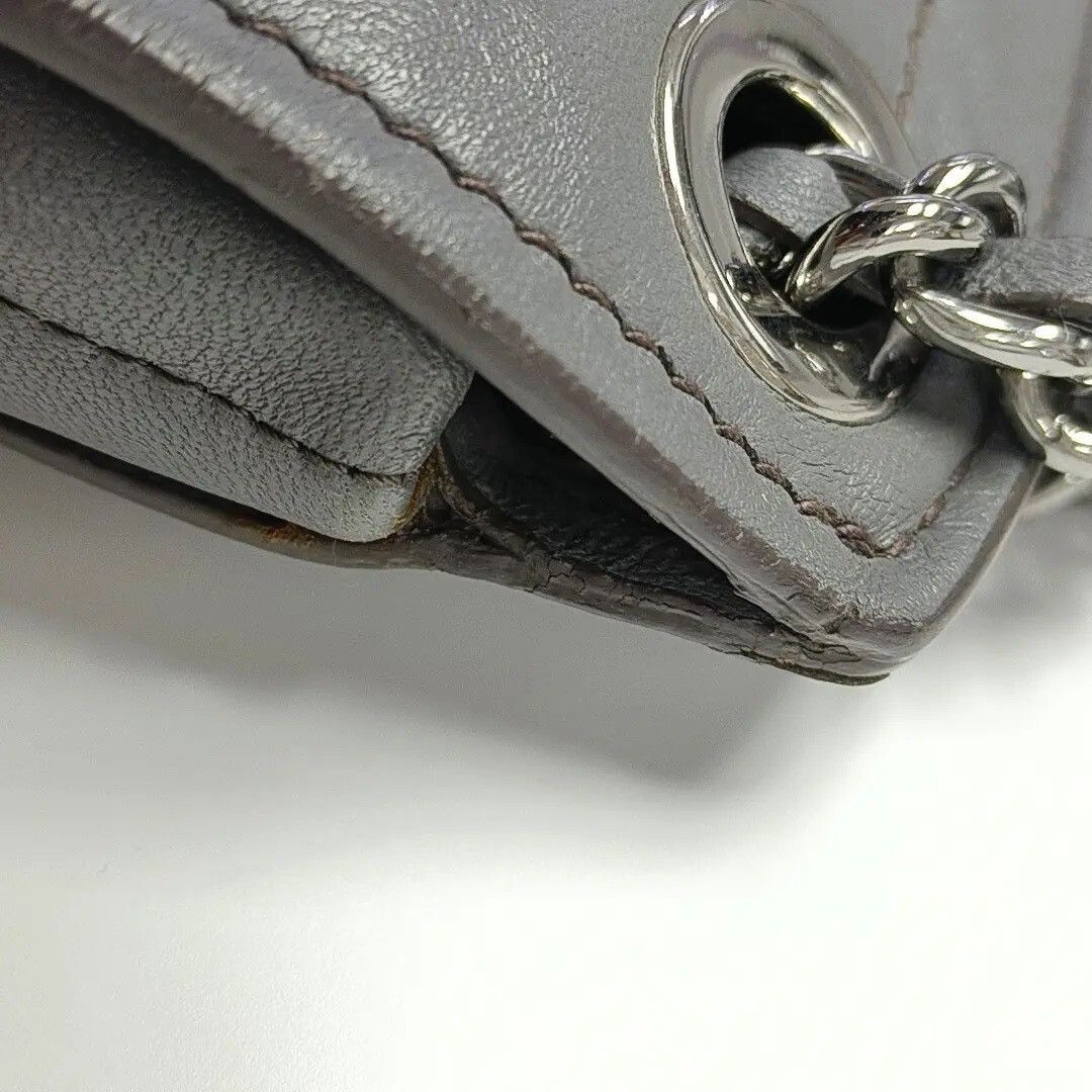 Miu Miu Miu Miu Gray Shearling Quilted Shoulder Bag Size ONE SIZE - 7 Thumbnail