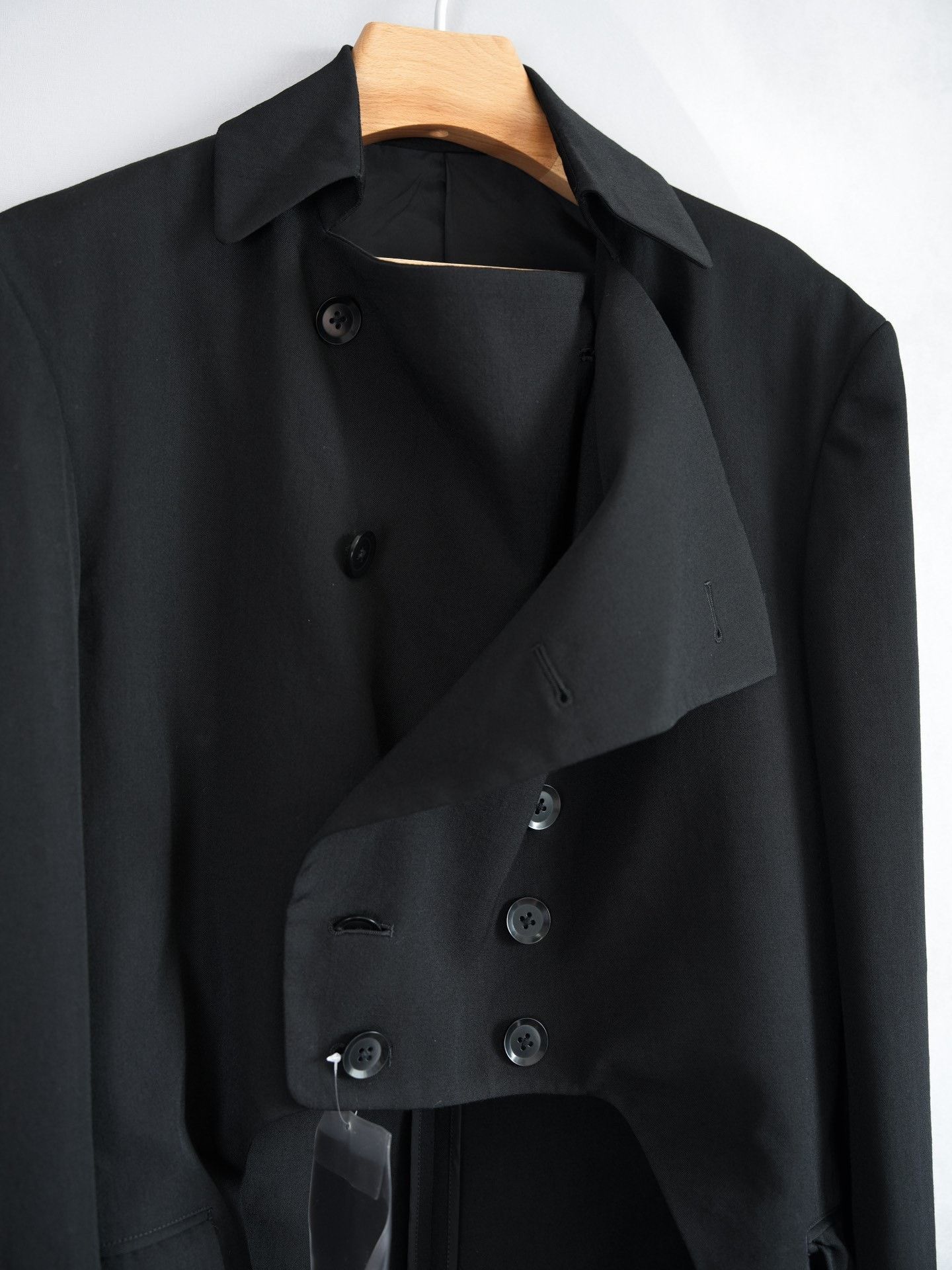 Yohji Yamamoto Yohji Yamamoto 11SS Deformed Collar Tuxedo Coat Size US M / EU 48-50 / 2 - 7 Thumbnail