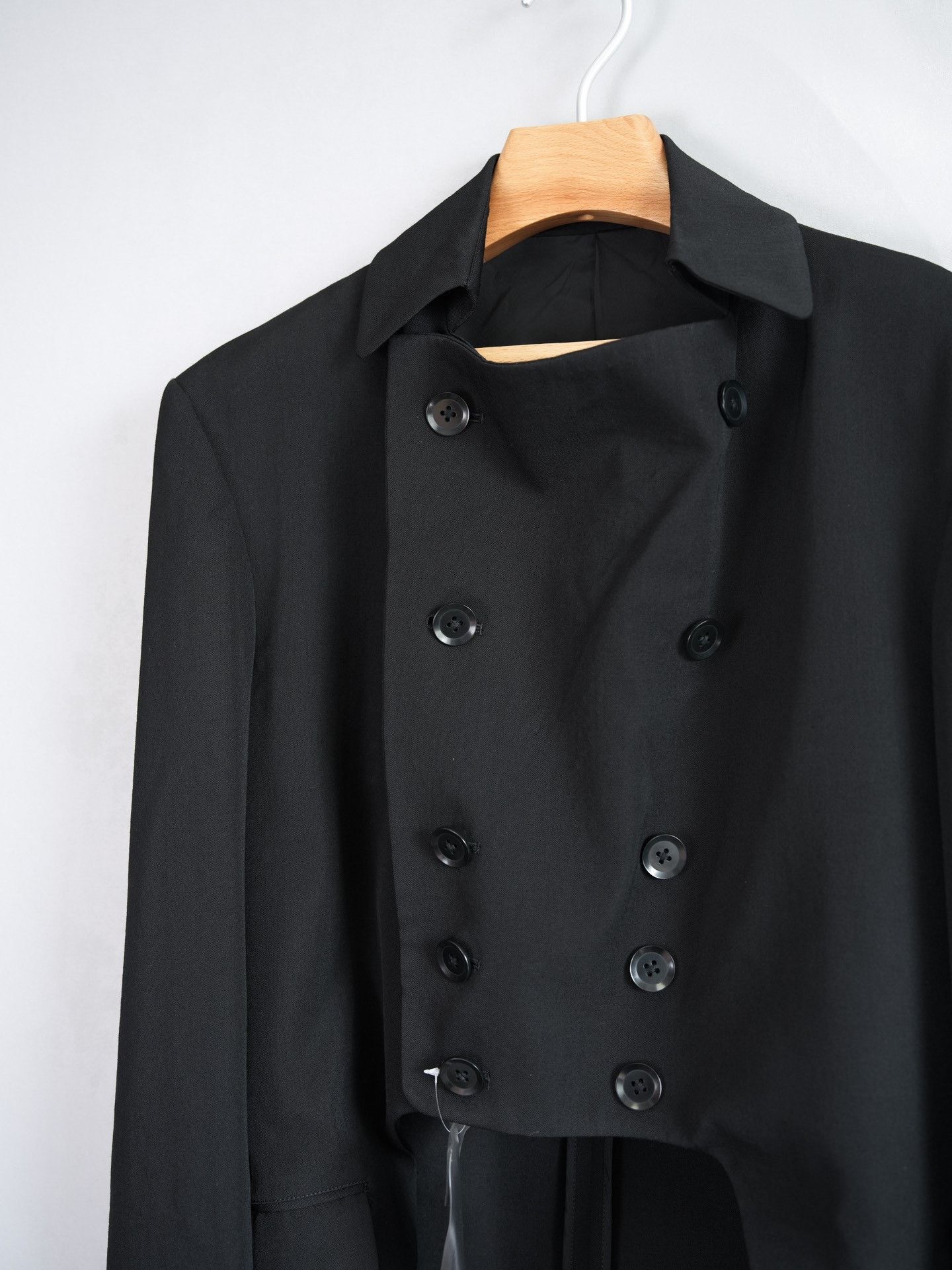 Yohji Yamamoto Yohji Yamamoto 11SS Deformed Collar Tuxedo Coat Size US M / EU 48-50 / 2 - 6 Thumbnail