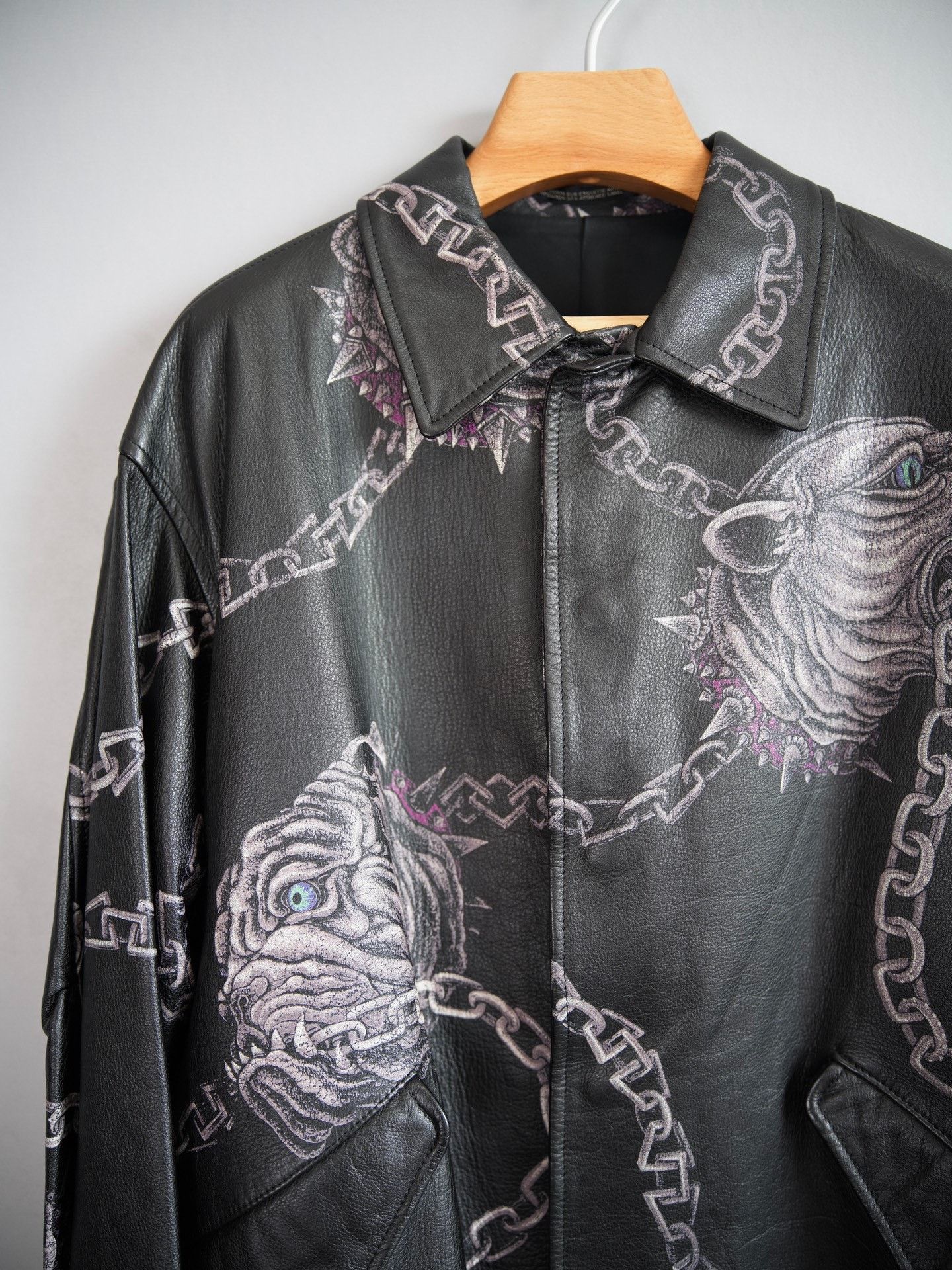 Yohji Yamamoto Yohji Yamamoto 14AW Bulldog Chain Leather Jacket Size US S / EU 44-46 / 1 - 2 Thumbnail