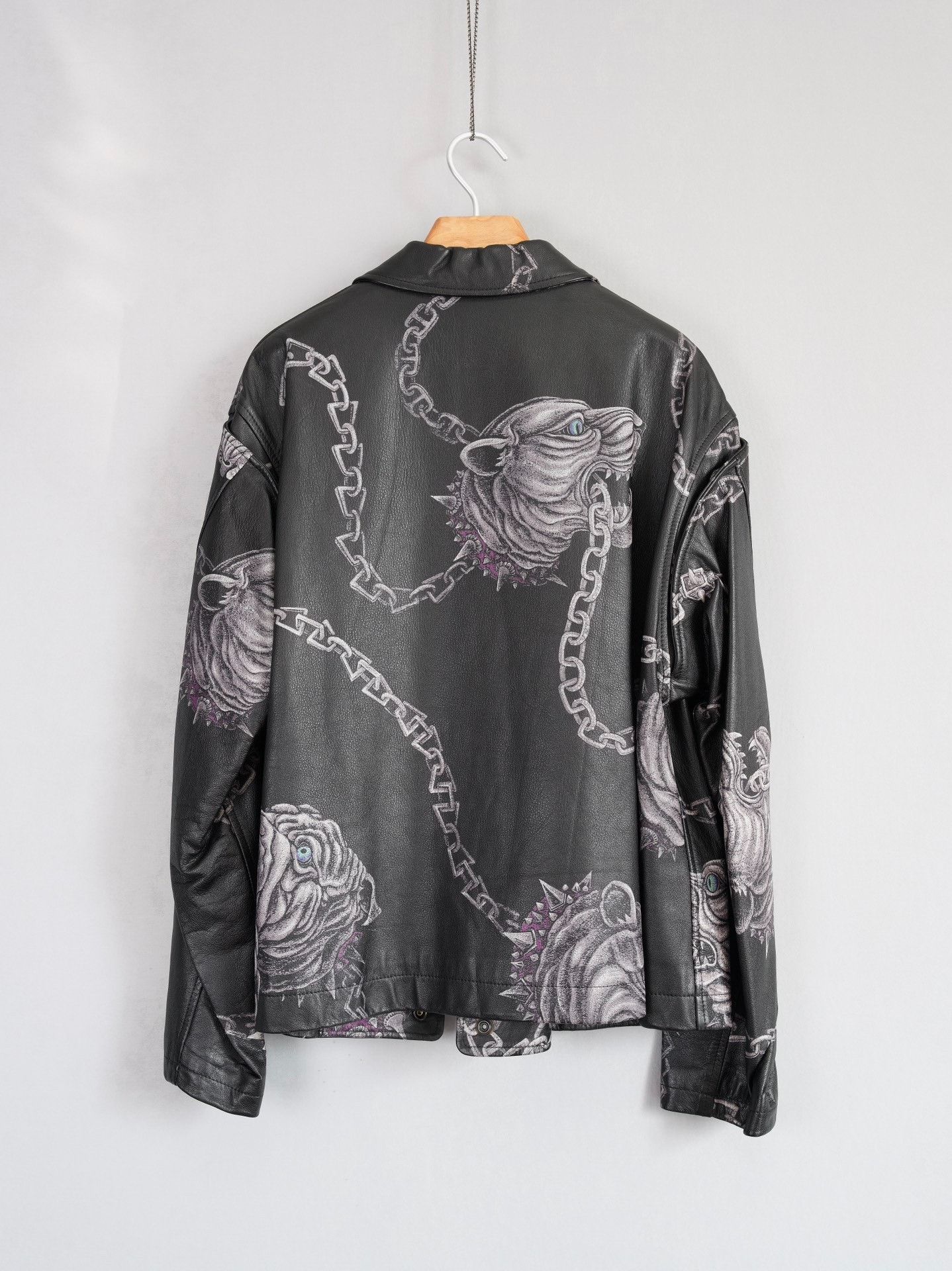 Yohji Yamamoto Yohji Yamamoto 14AW Bulldog Chain Leather Jacket Size US S / EU 44-46 / 1 - 5 Thumbnail