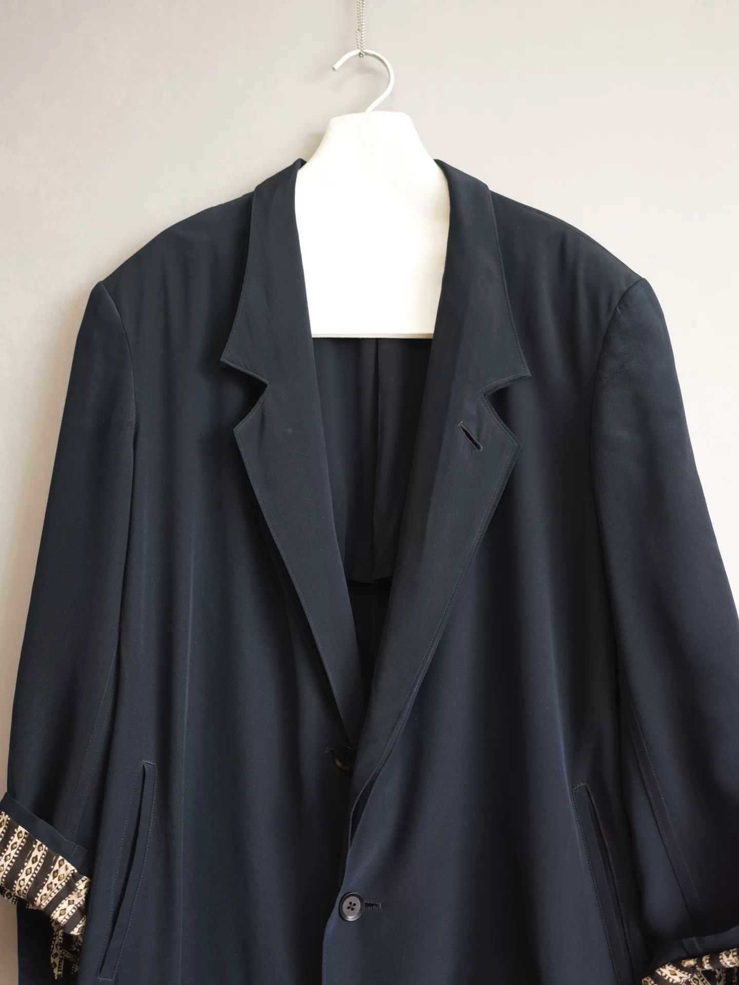 Yohji Yamamoto Yohji Yamamoto 23SS Silk Double-Collar Coat Size US M / EU 48-50 / 2 - 6 Thumbnail