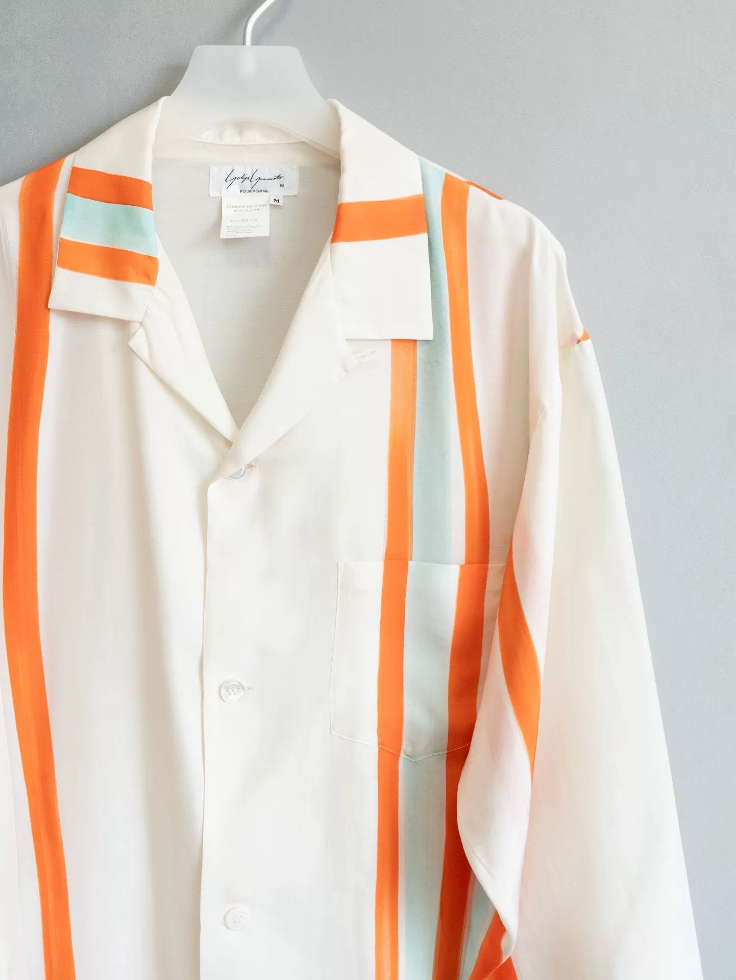 Yohji Yamamoto Yohji Yamamoto 91SS Cuban Collar Silk Shirt Size US M / EU 48-50 / 2 - 3 Thumbnail