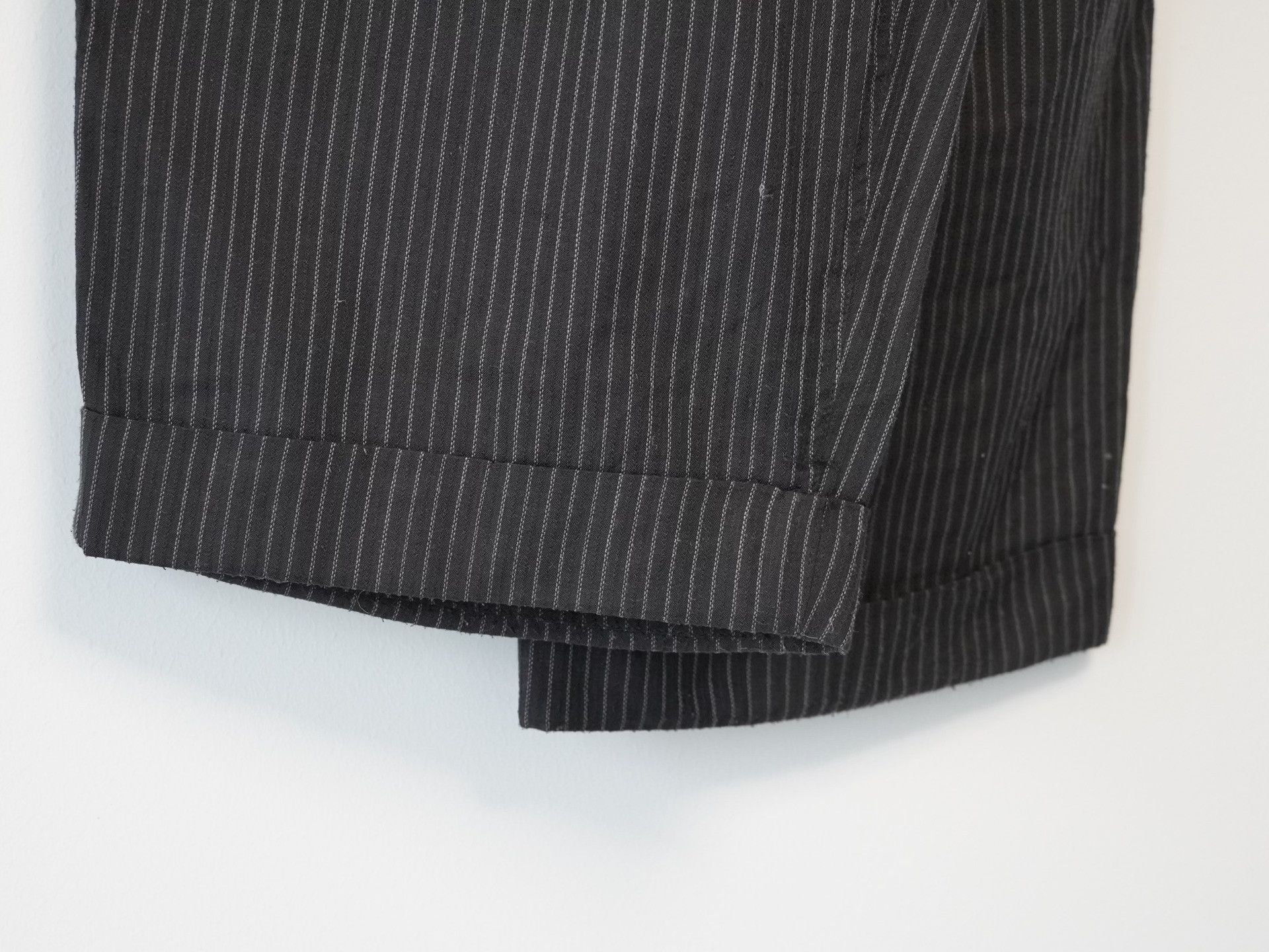 Yohji Yamamoto Yohji Yamamoto 96SS Pinstripe Embroidered Pants Size US 26 / EU 42 - 6 Thumbnail