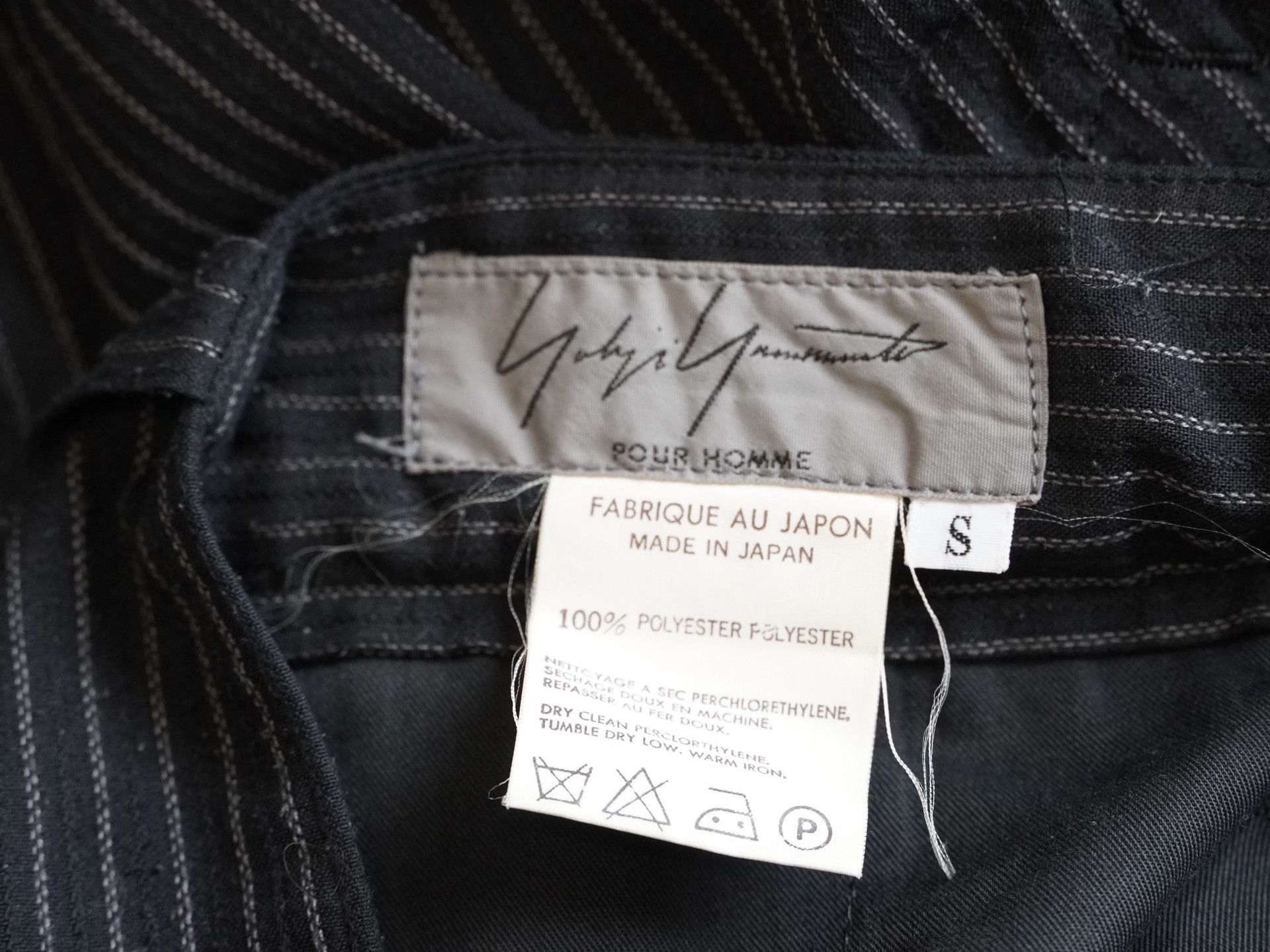 Yohji Yamamoto Yohji Yamamoto 96SS Pinstripe Embroidered Pants Size US 26 / EU 42 - 7 Thumbnail