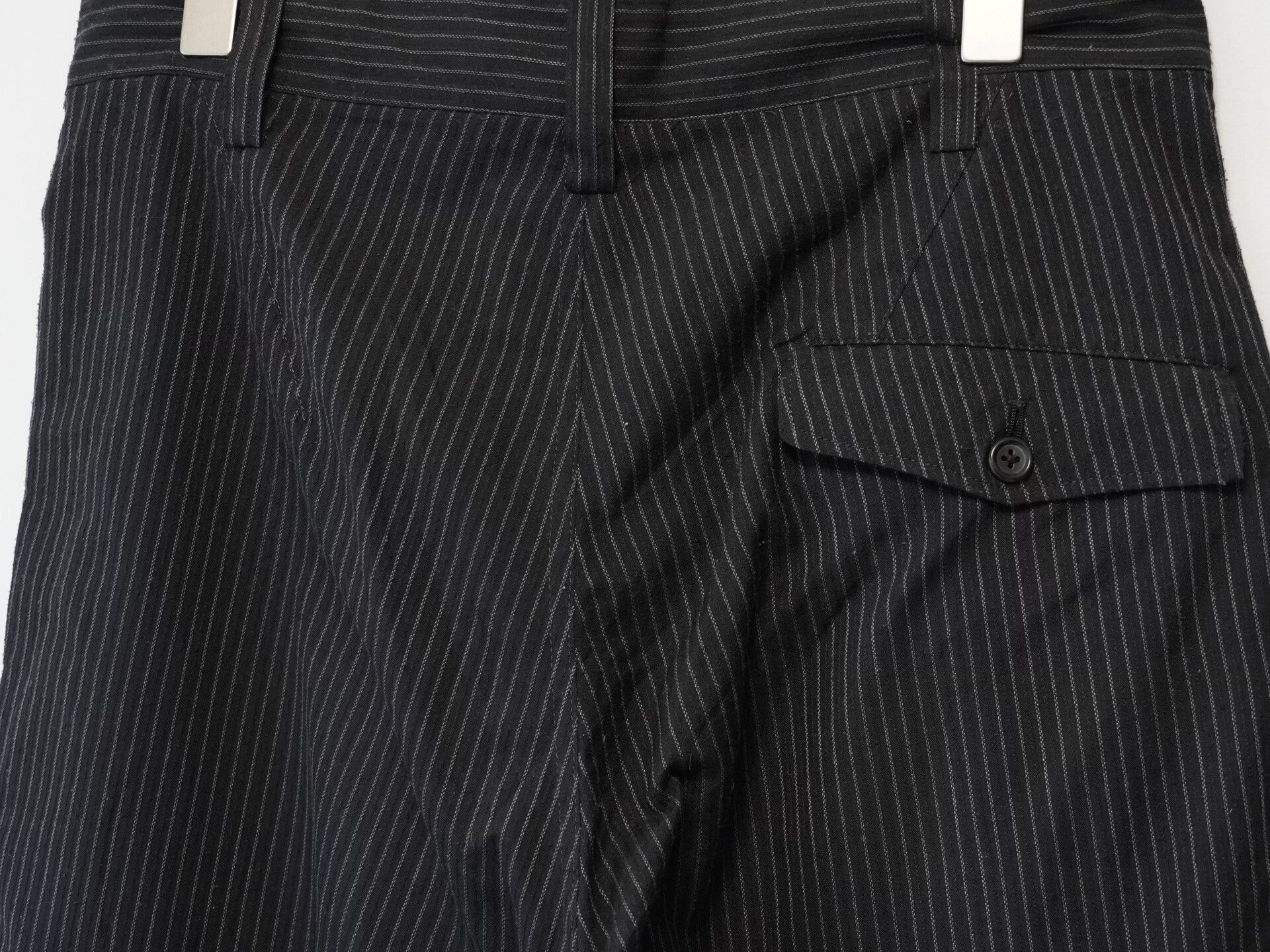 Yohji Yamamoto Yohji Yamamoto 96SS Pinstripe Embroidered Pants Size US 26 / EU 42 - 5 Thumbnail