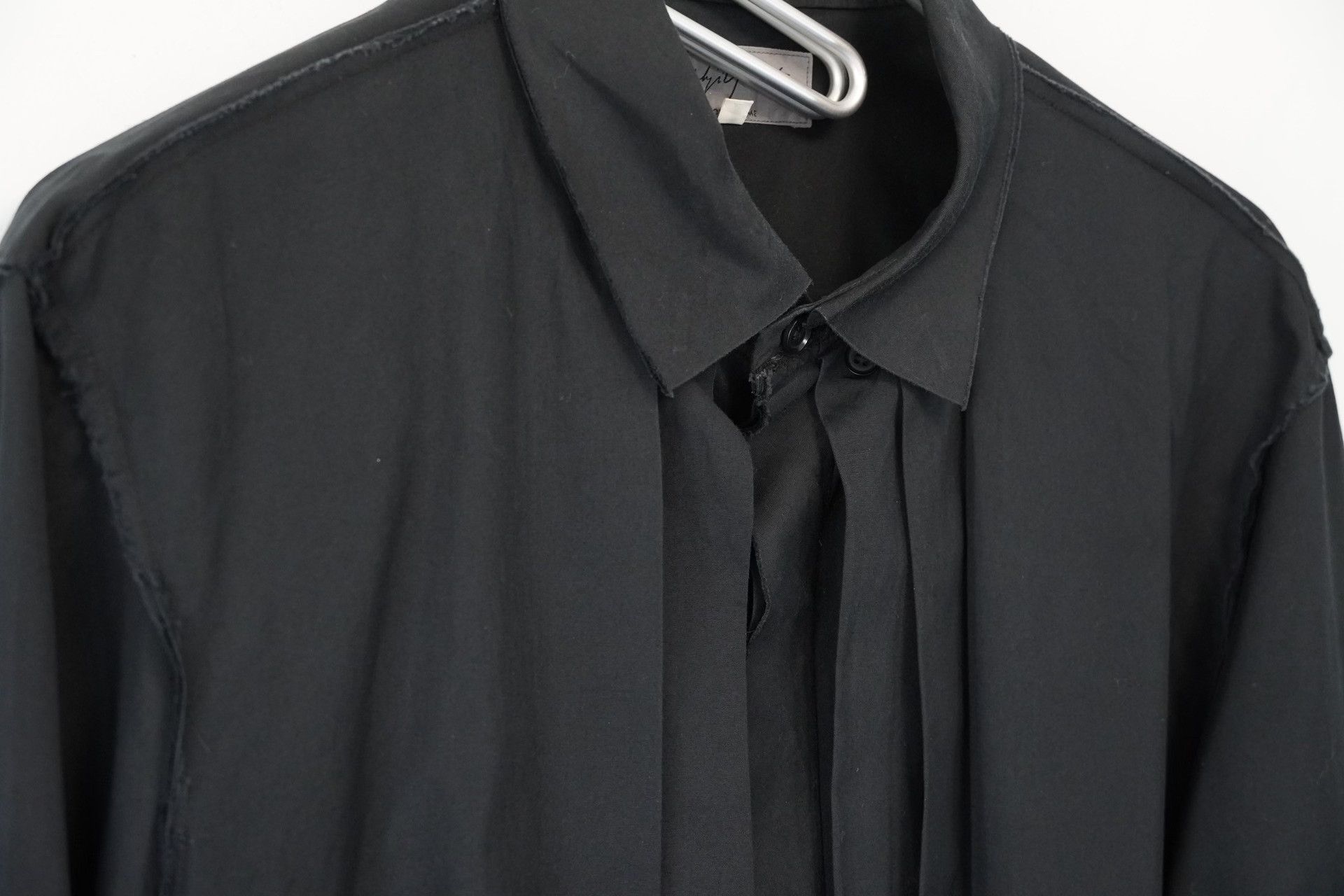 Yohji Yamamoto Yohji Yamamoto 11AW Multi-Placket Black Shirt Size US M / EU 48-50 / 2 - 2 Thumbnail