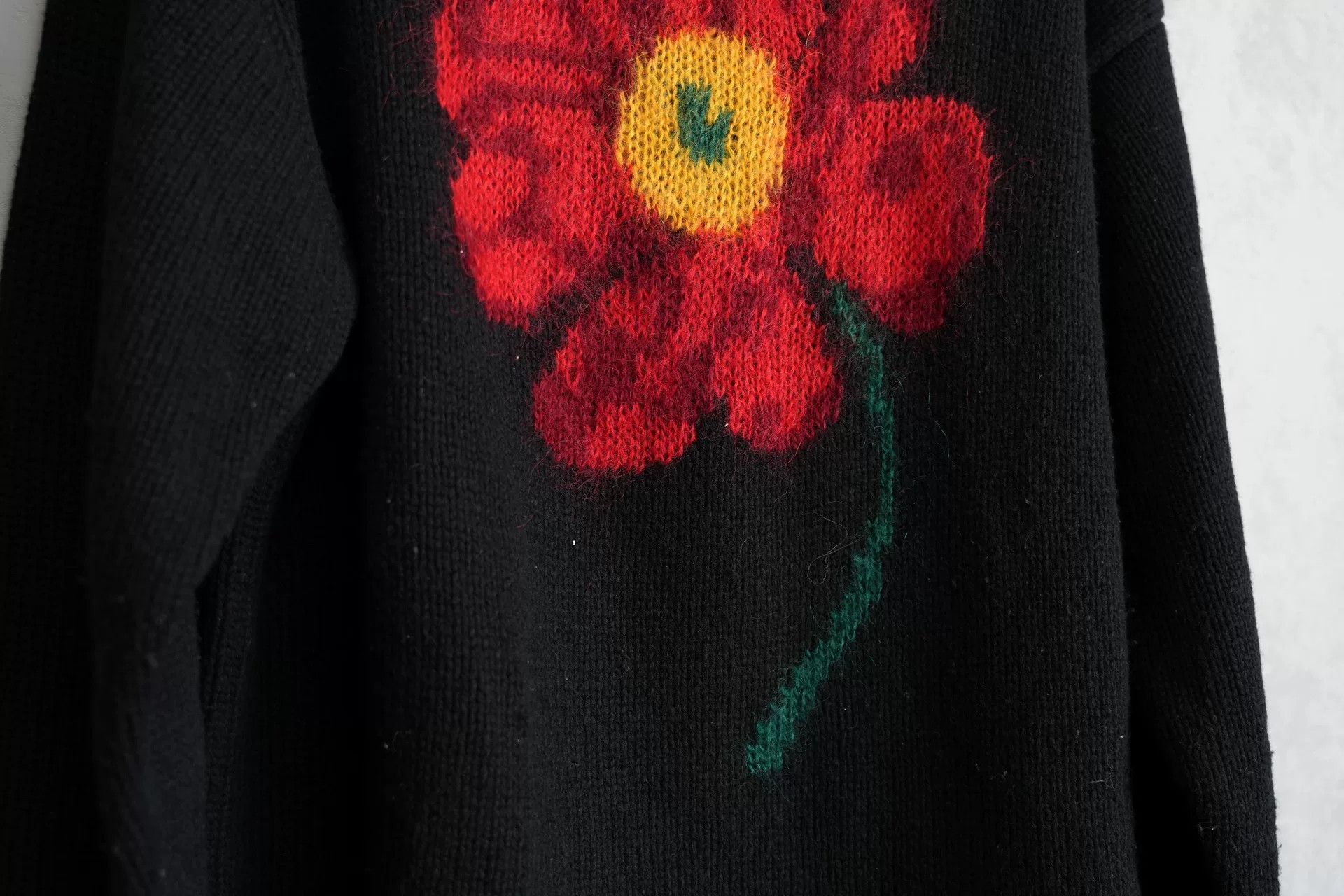 Yohji Yamamoto Yohji Yamamoto 95AW Floral Turtleneck Sweater Size US M / EU 48-50 / 2 - 2 Thumbnail