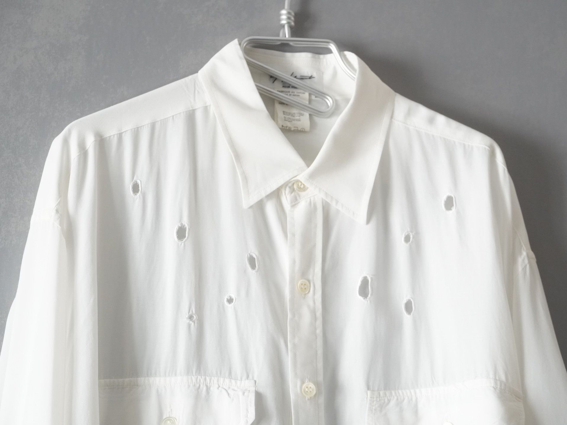 Yohji Yamamoto Yohji Yamamoto 1992SS Bullet Hole Shirt Size US M / EU 48-50 / 2 - 3 Thumbnail