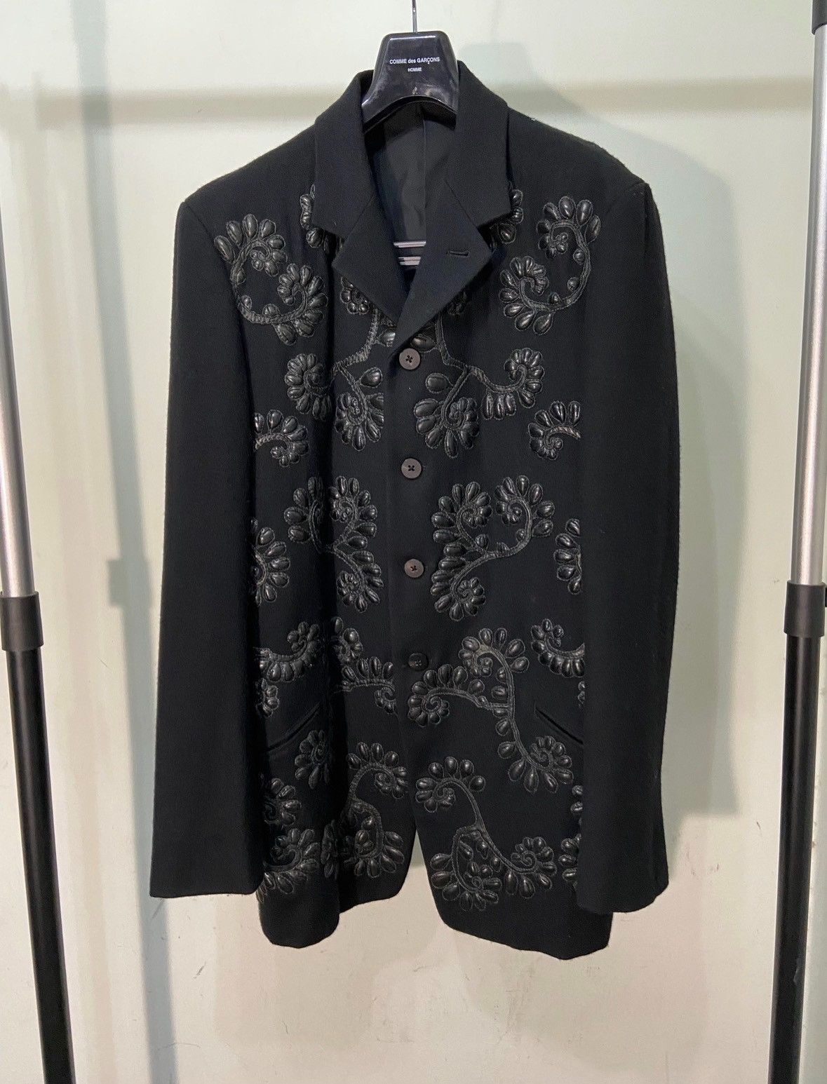 Yohji Yamamoto Yohji Yamamoto 2000AW Floral Leather Jacket Size US L / EU 52-54 / 3 - 2 Thumbnail