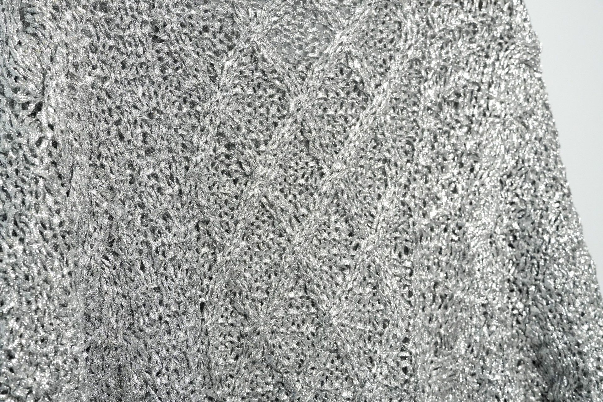 Yohji Yamamoto Yohji Yamamoto 80s Shimmer Diamond Knit Sweater Size US M / EU 48-50 / 2 - 5 Thumbnail