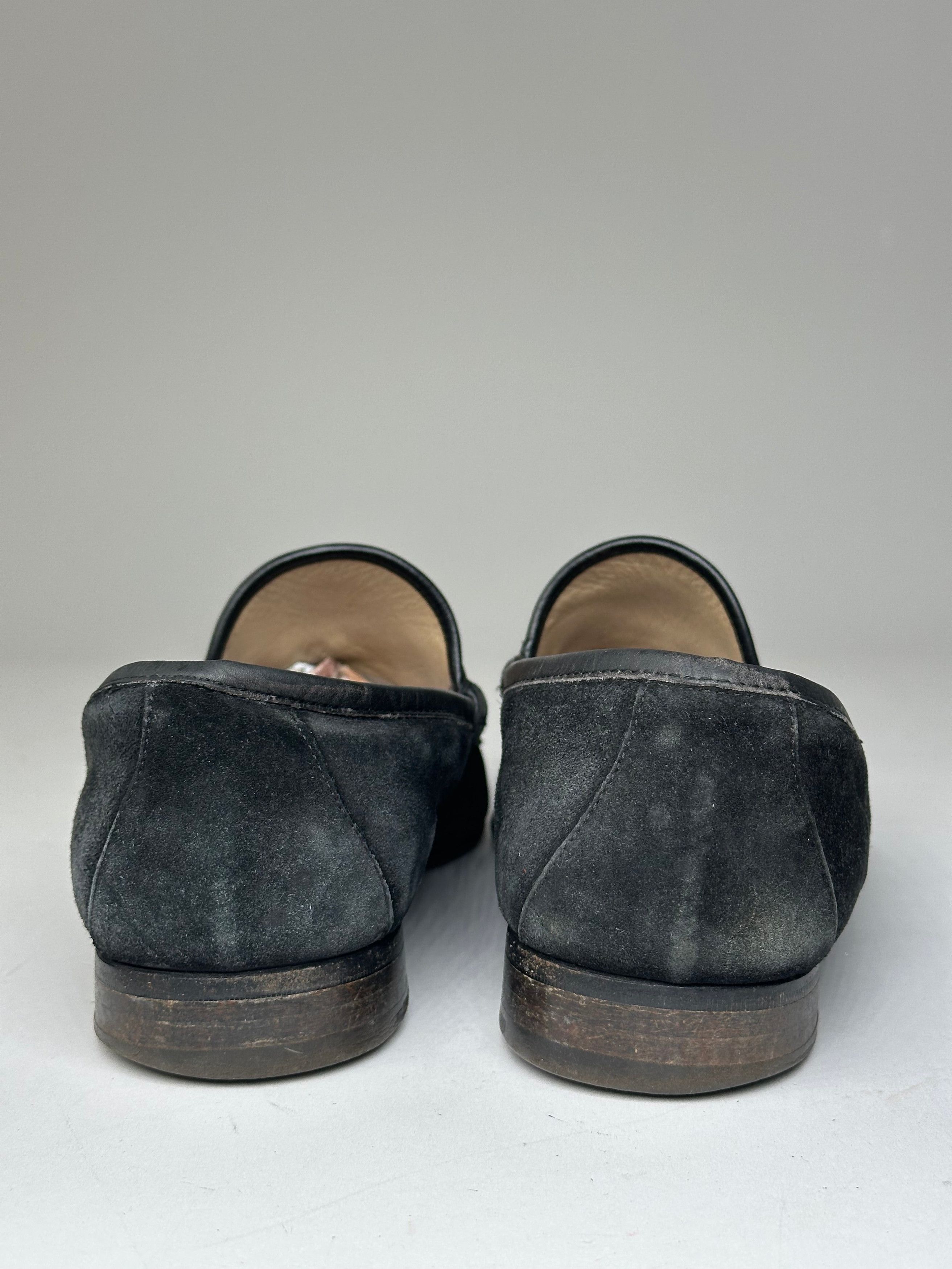 Gucci Vintage Suede Horsebit Loafer Black Size US 10 / IT 40 - 7 Thumbnail