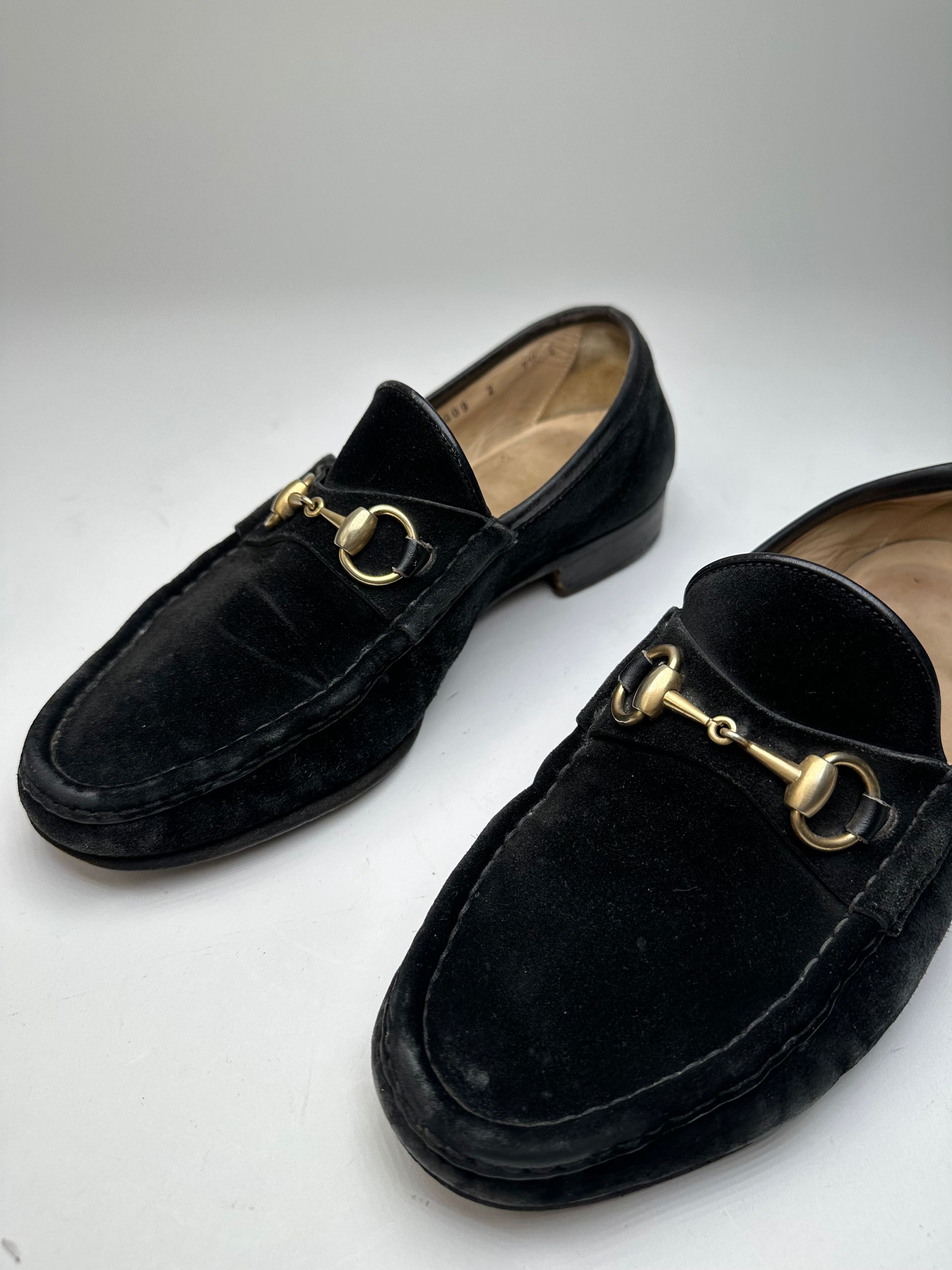 Gucci Vintage Suede Horsebit Loafer Black Size US 10 / IT 40 - 2 Thumbnail