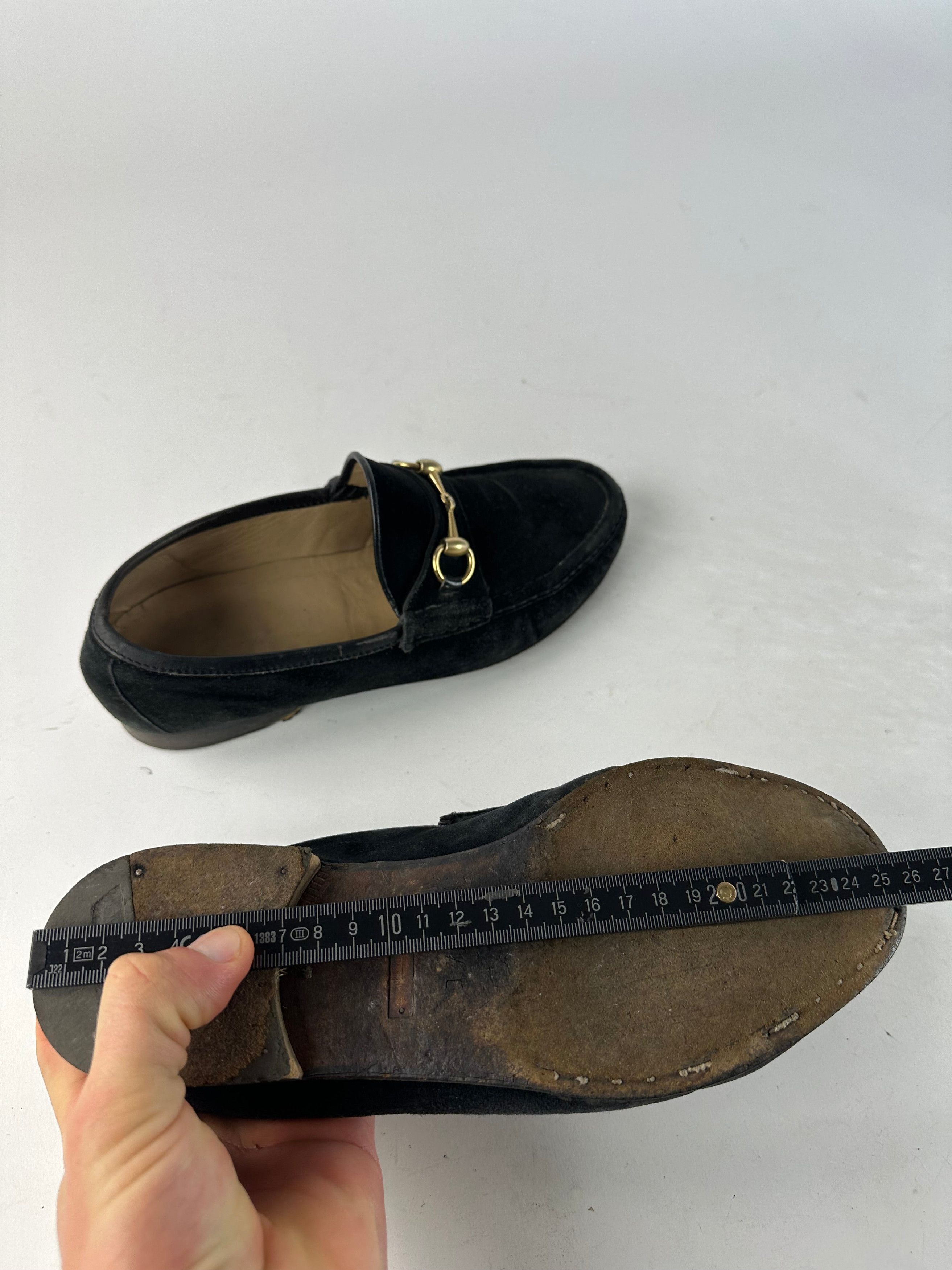 Gucci Vintage Suede Horsebit Loafer Black Size US 10 / IT 40 - 9 Thumbnail