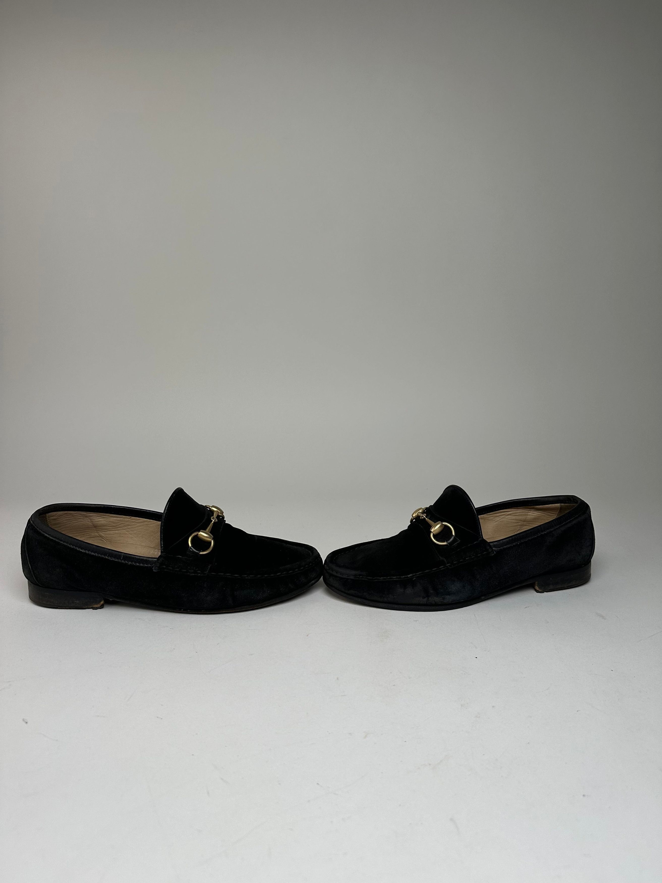 Gucci Vintage Suede Horsebit Loafer Black Size US 10 / IT 40 - 6 Thumbnail