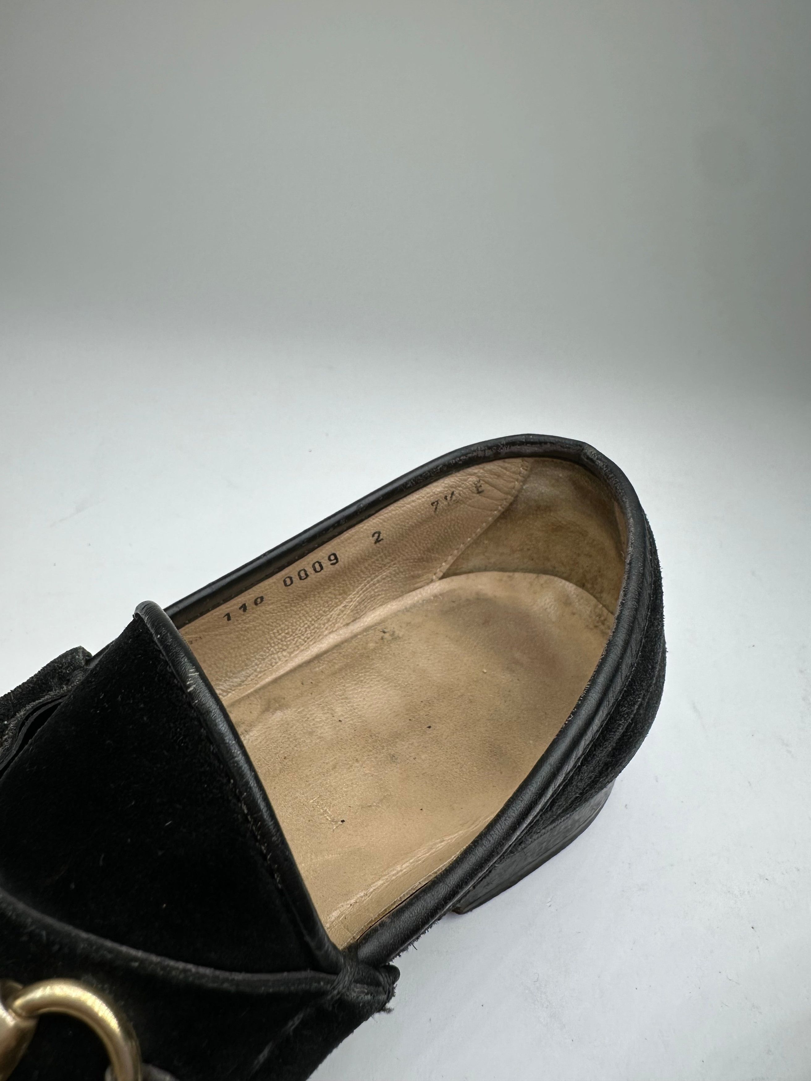 Gucci Vintage Suede Horsebit Loafer Black Size US 10 / IT 40 - 3 Thumbnail