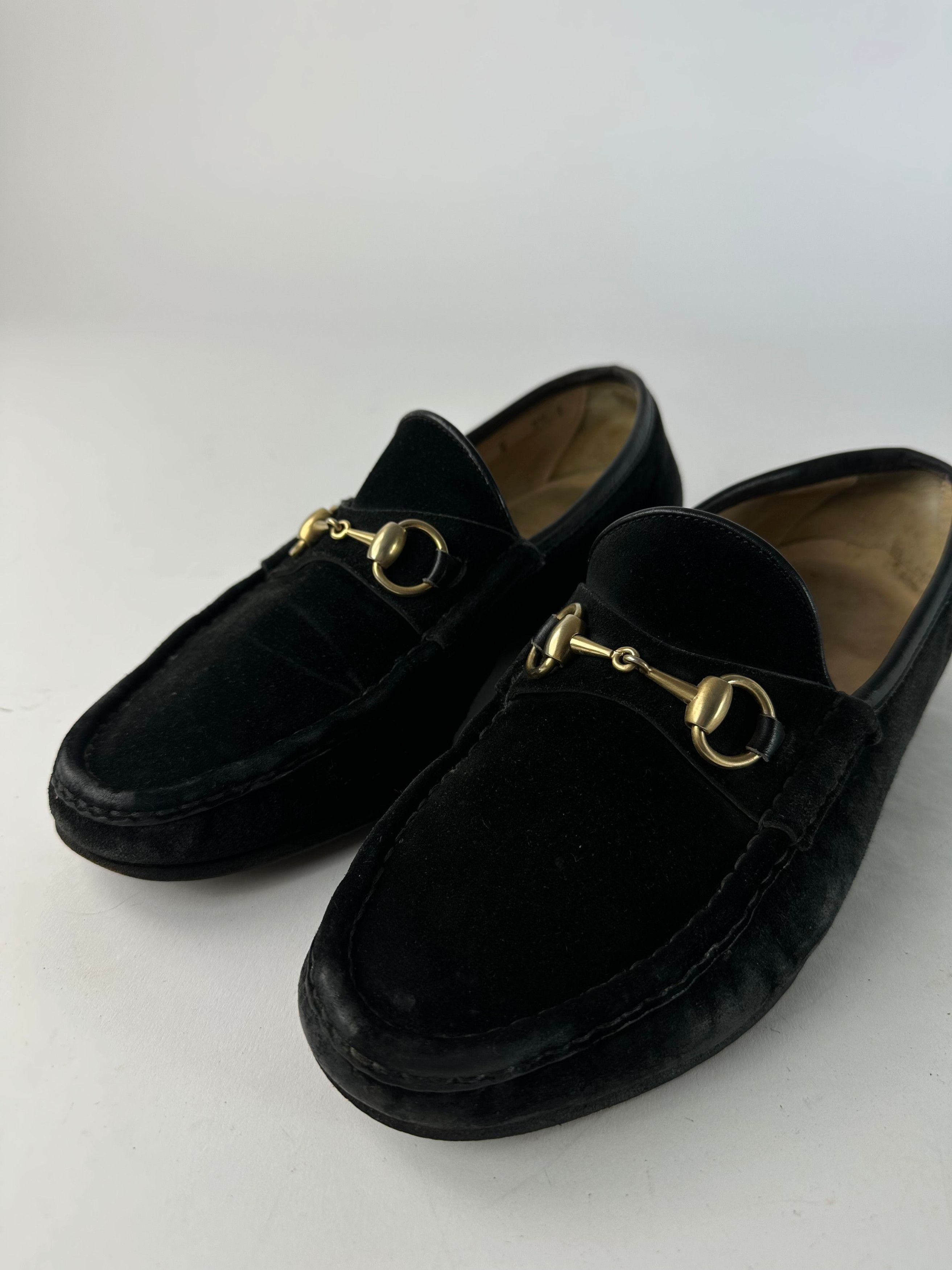 Gucci Vintage Suede Horsebit Loafer Black Size US 10 / IT 40 - 11 Thumbnail