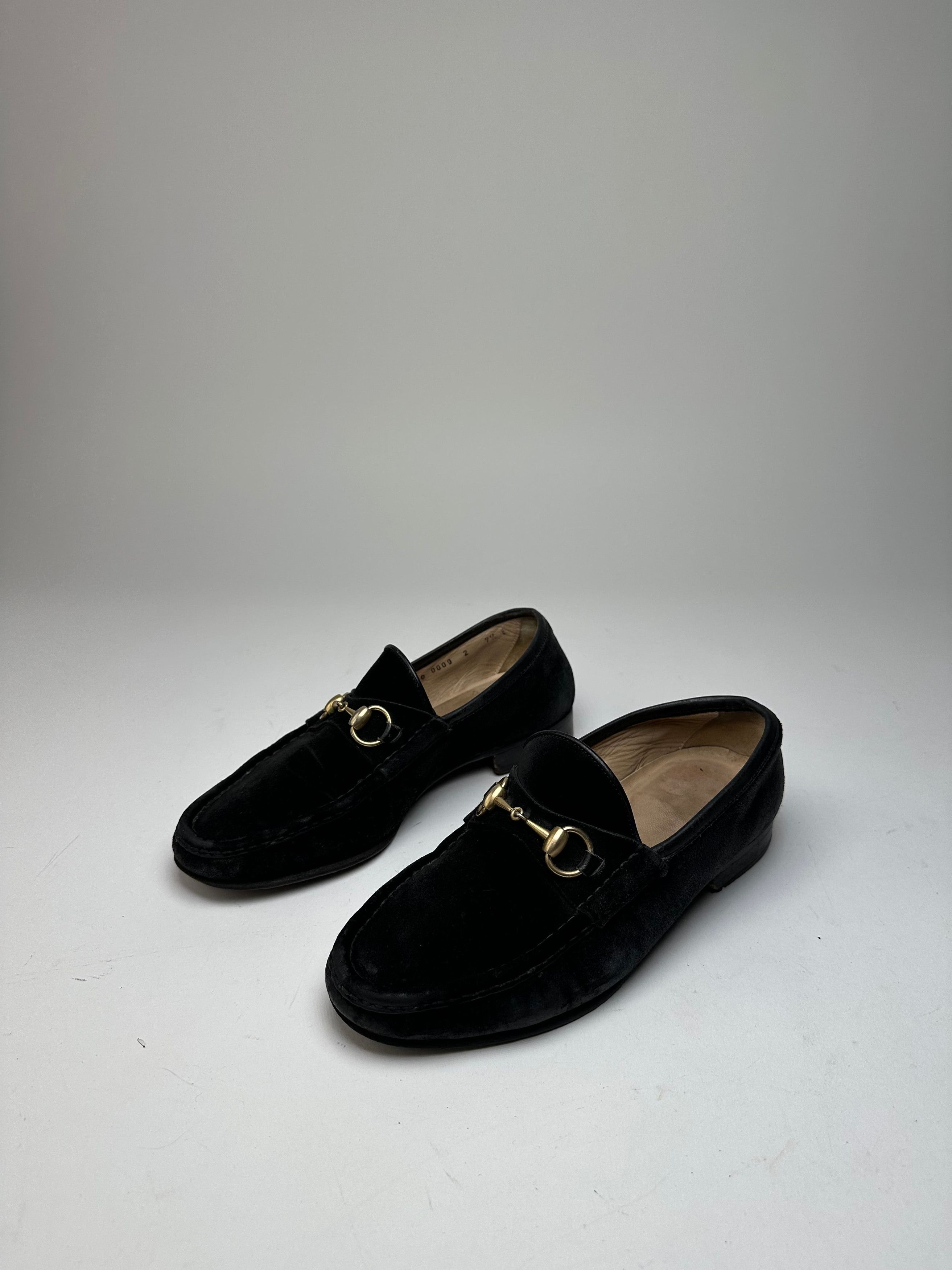 Gucci Vintage Suede Horsebit Loafer Black Size US 10 / IT 40 - 5 Thumbnail