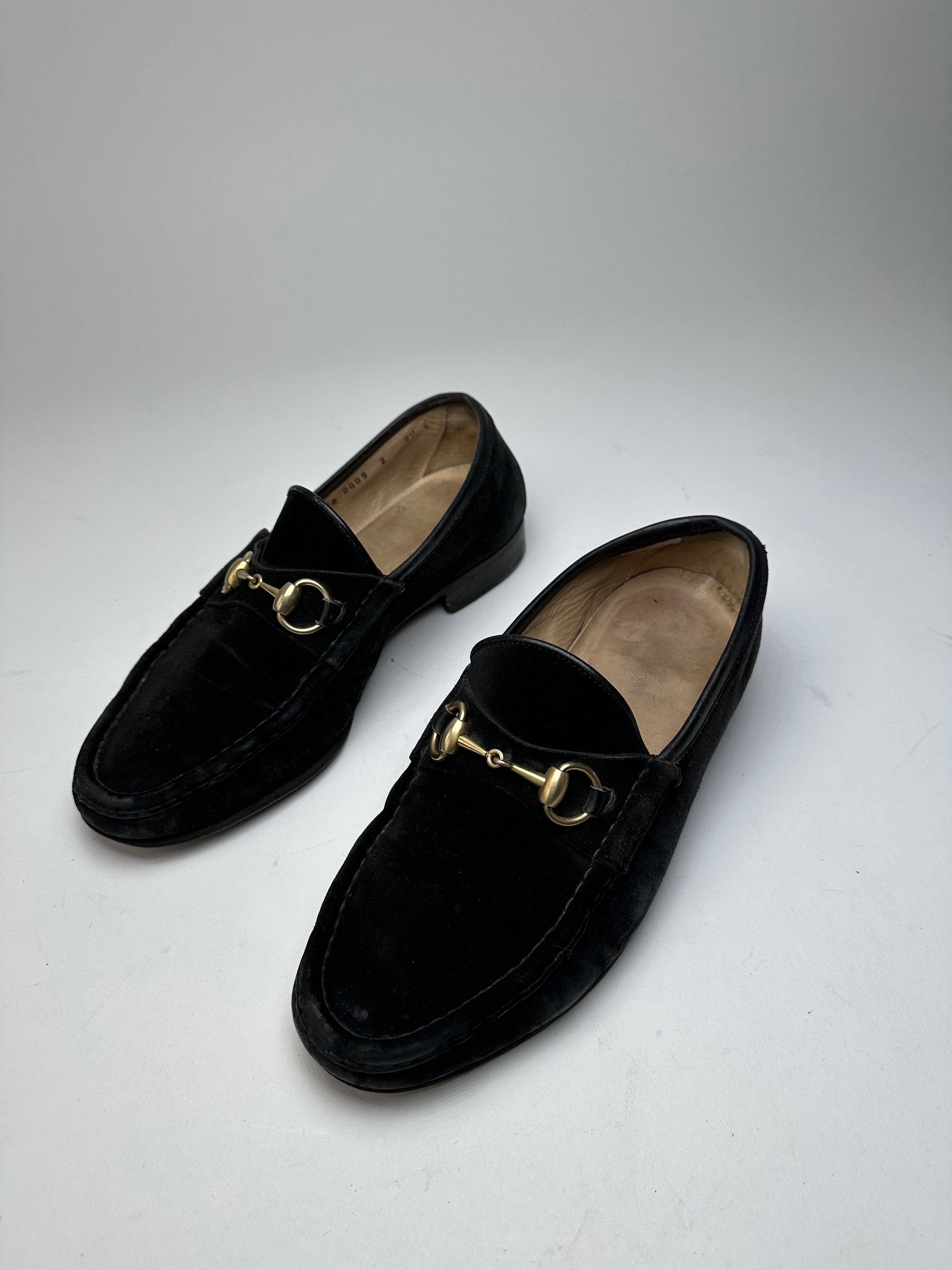 Gucci Vintage Suede Horsebit Loafer Black Size US 10 / IT 40 - 12 Thumbnail