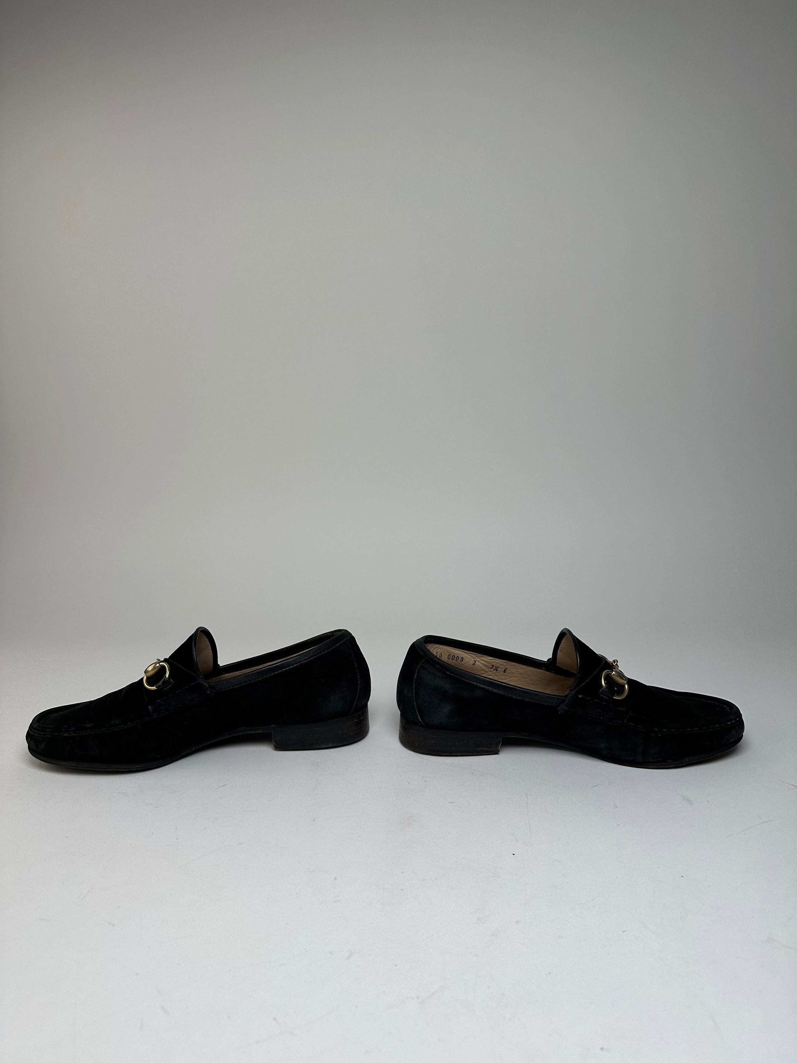 Gucci Vintage Suede Horsebit Loafer Black Size US 10 / IT 40 - 4 Thumbnail