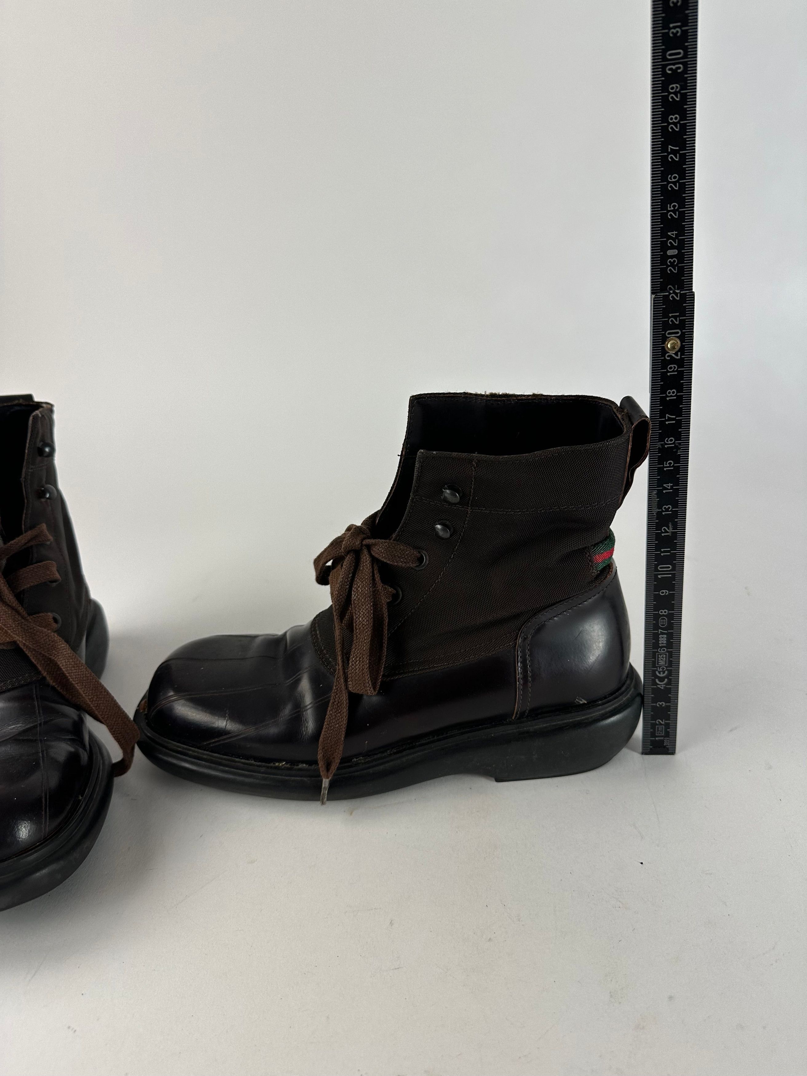 Gucci Vintage Leather Boots Black Brown 37 Size US 6 / IT 36 - 10 Thumbnail