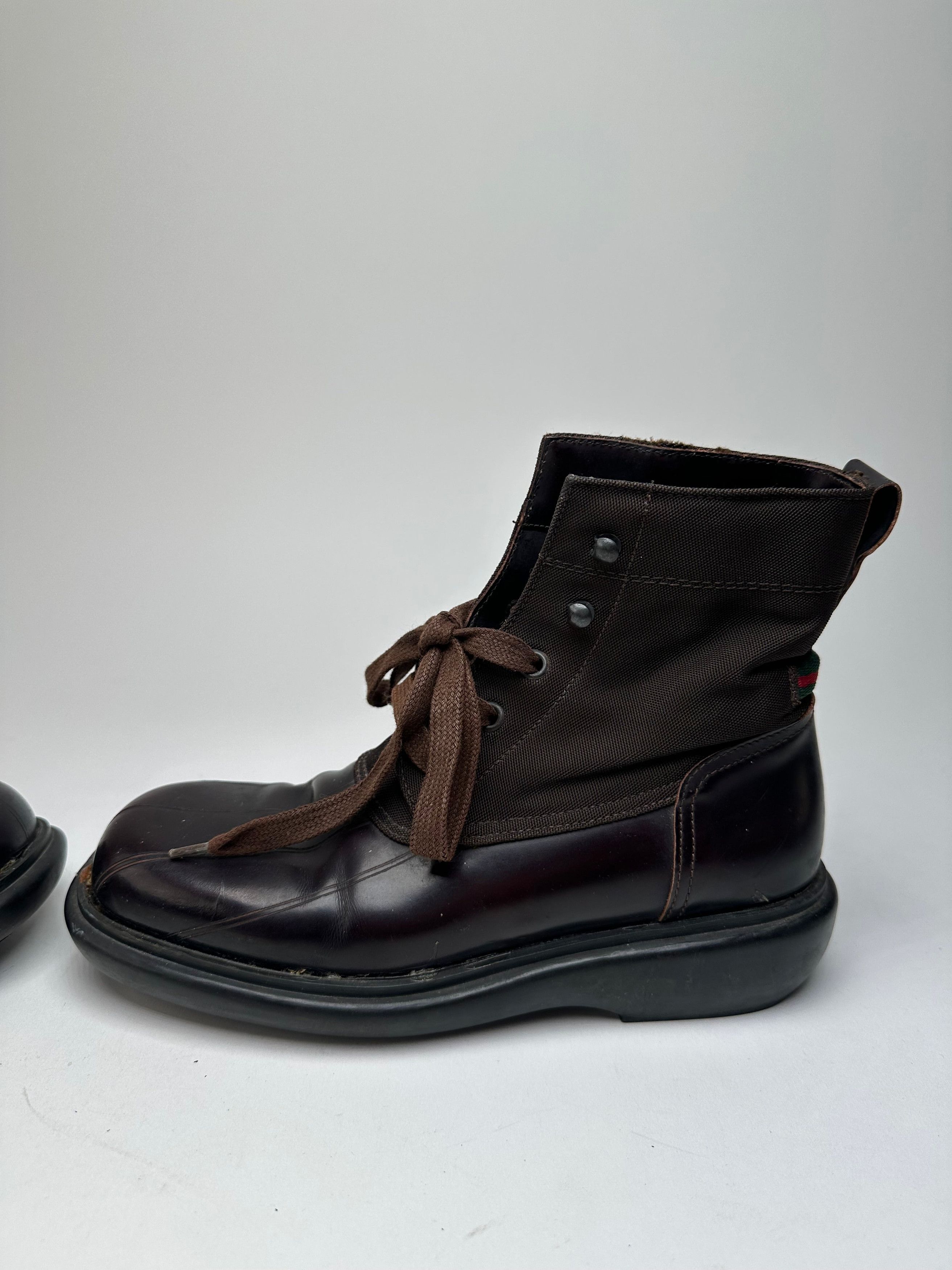 Gucci Vintage Leather Boots Black Brown 37 Size US 6 / IT 36 - 5 Thumbnail