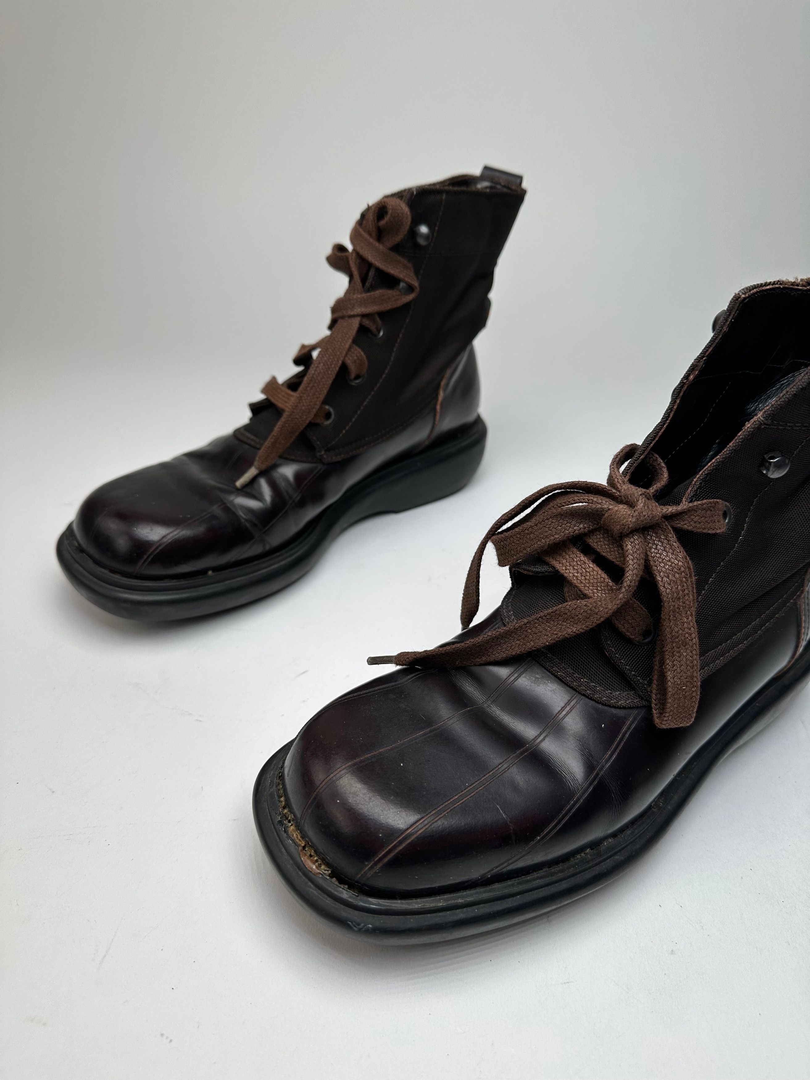 Gucci Vintage Leather Boots Black Brown 37 Size US 6 / IT 36 - 2 Thumbnail