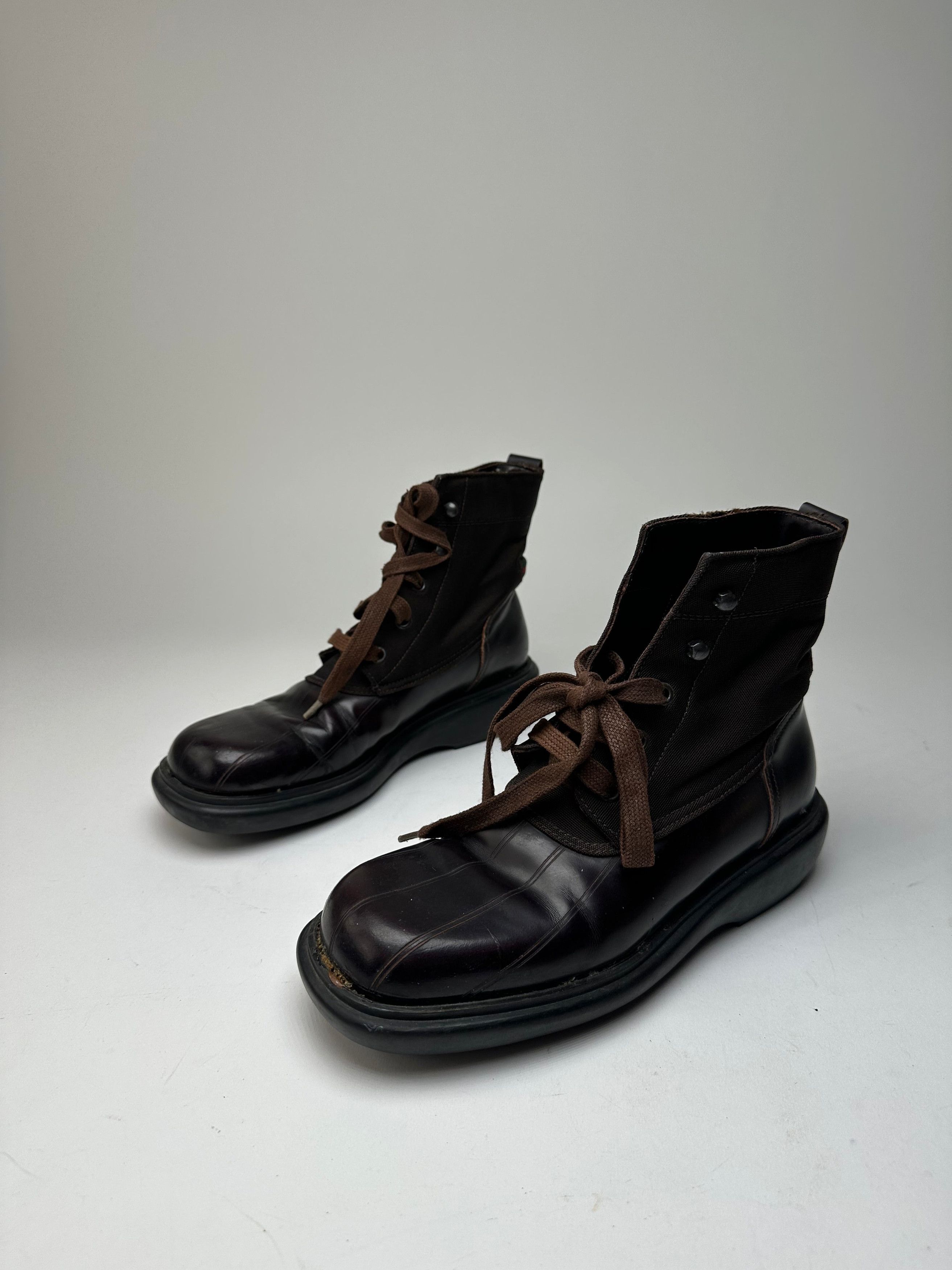 Gucci Vintage Leather Boots Black Brown 37 Size US 6 / IT 36 - 7 Thumbnail