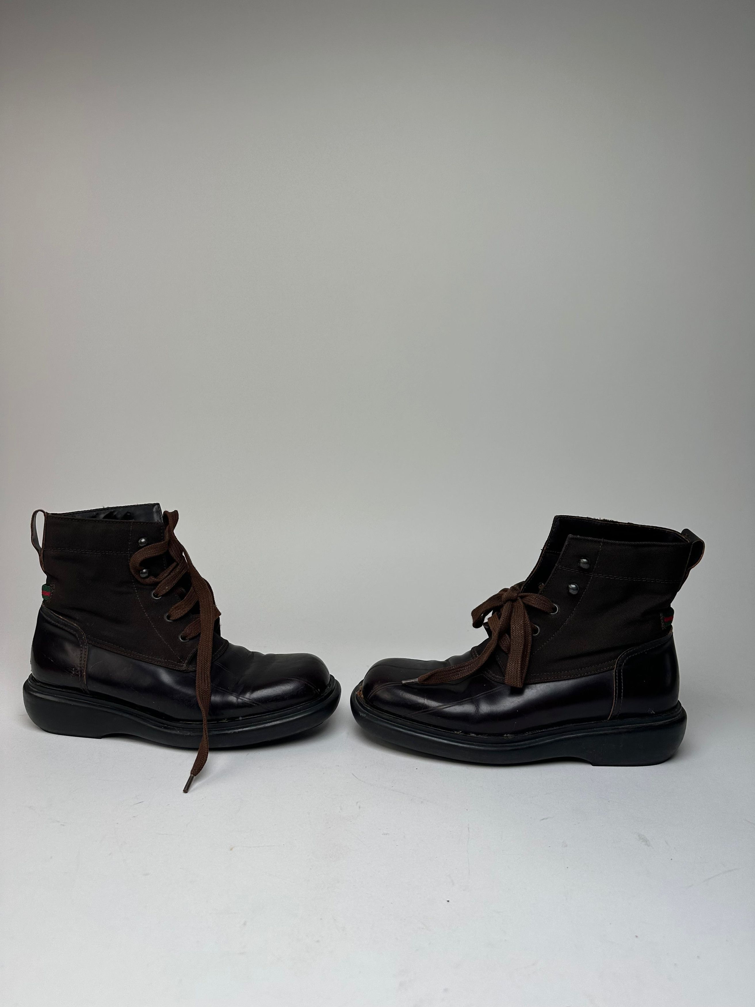 Gucci Vintage Leather Boots Black Brown 37 Size US 6 / IT 36 - 4 Thumbnail