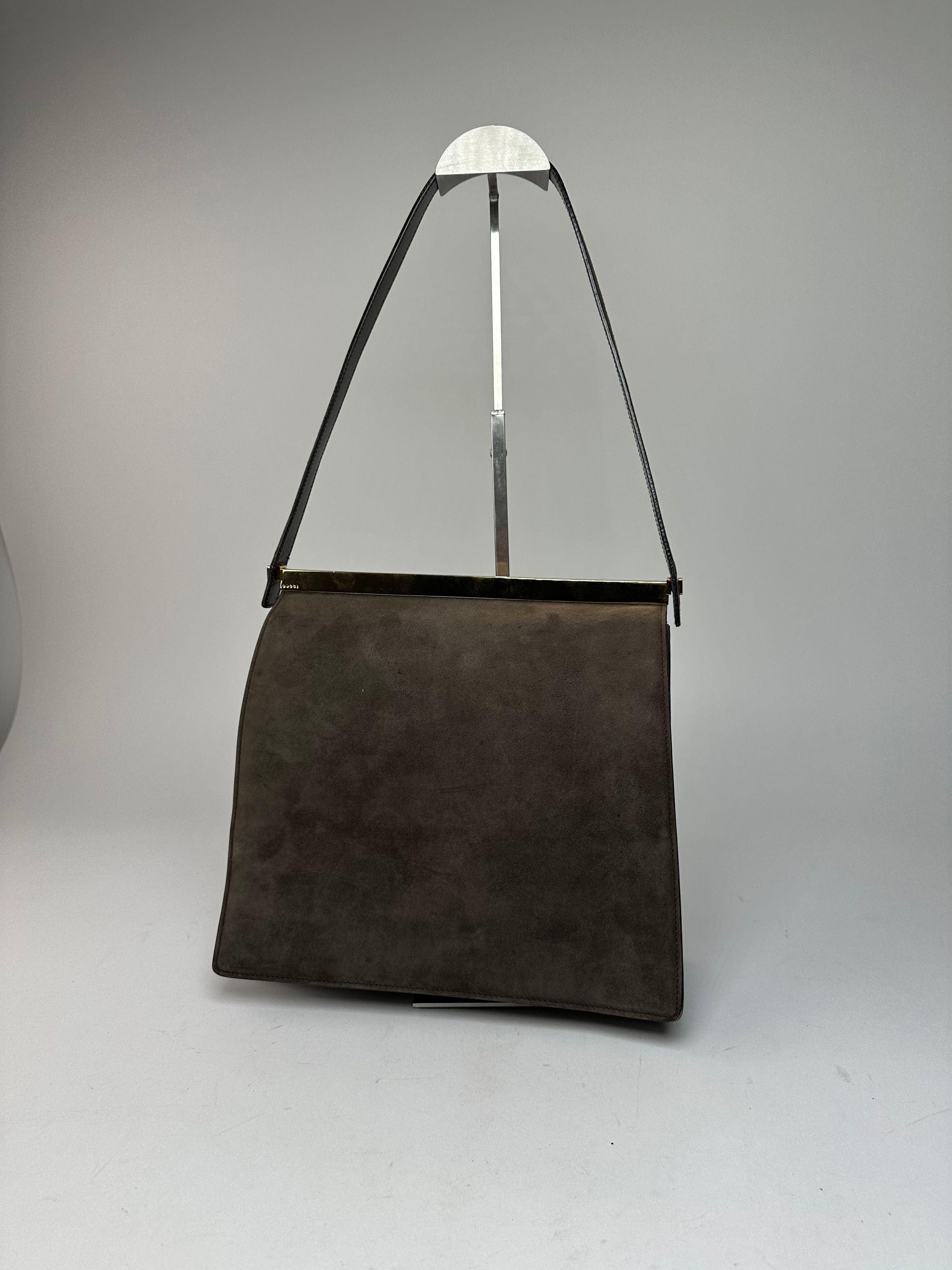 Gucci Vintage Suede Flap Bag Brown Size ONE SIZE - 5 Thumbnail