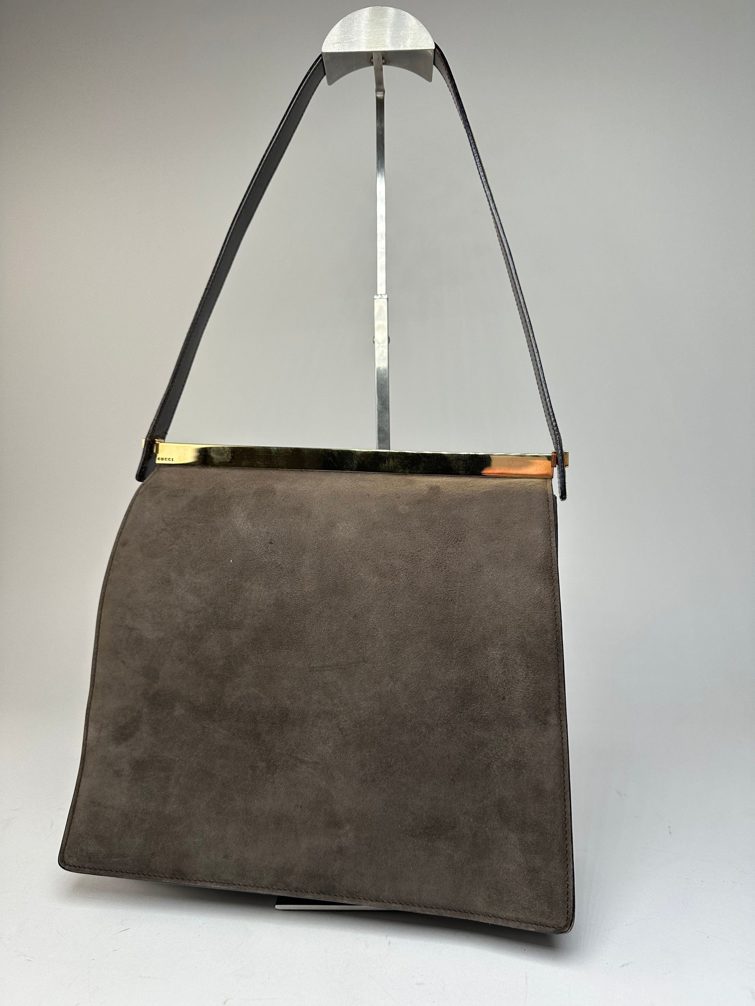 Gucci Vintage Suede Flap Bag Brown Size ONE SIZE - 10 Thumbnail
