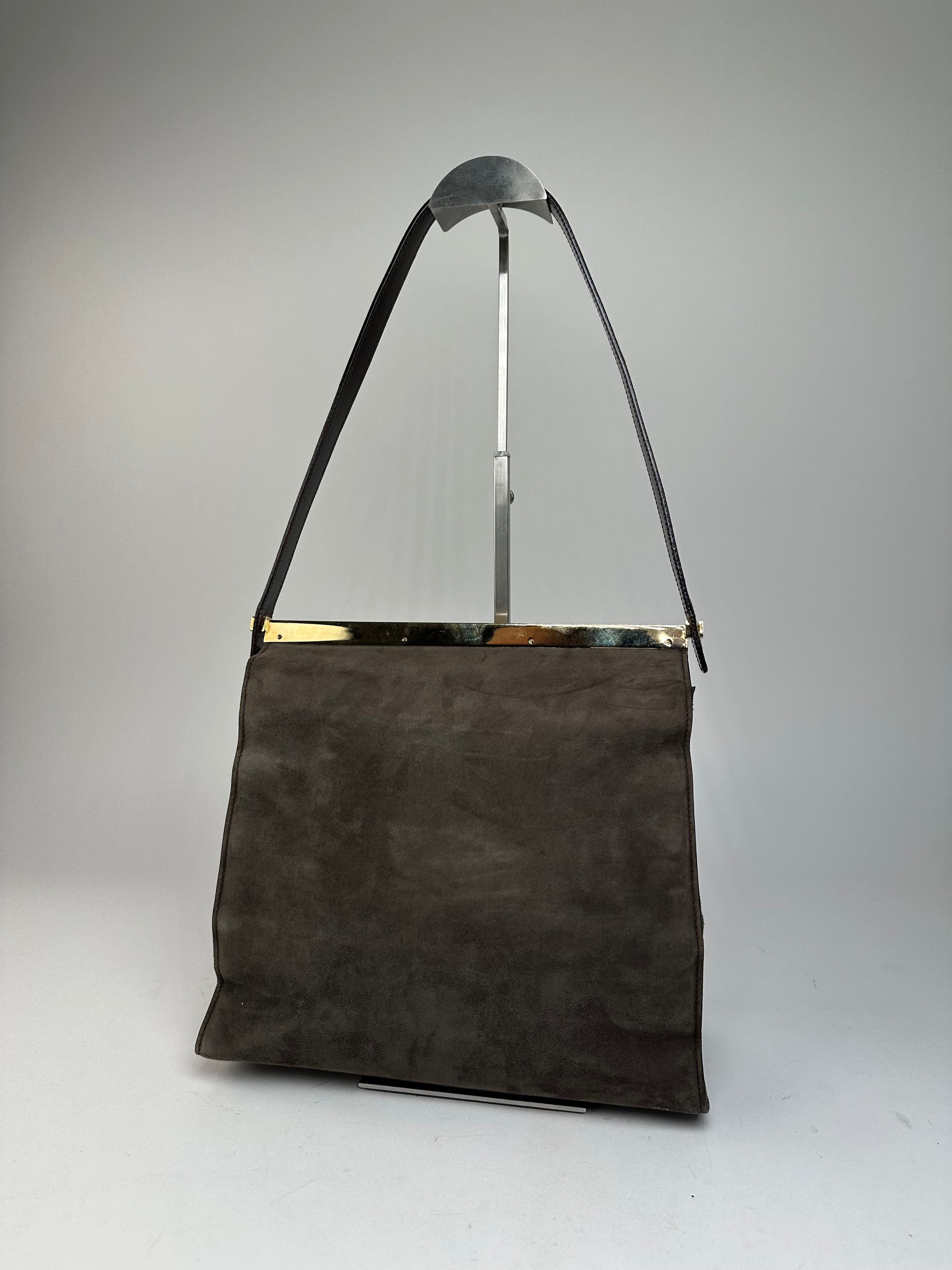 Gucci Vintage Suede Flap Bag Brown Size ONE SIZE - 11 Thumbnail