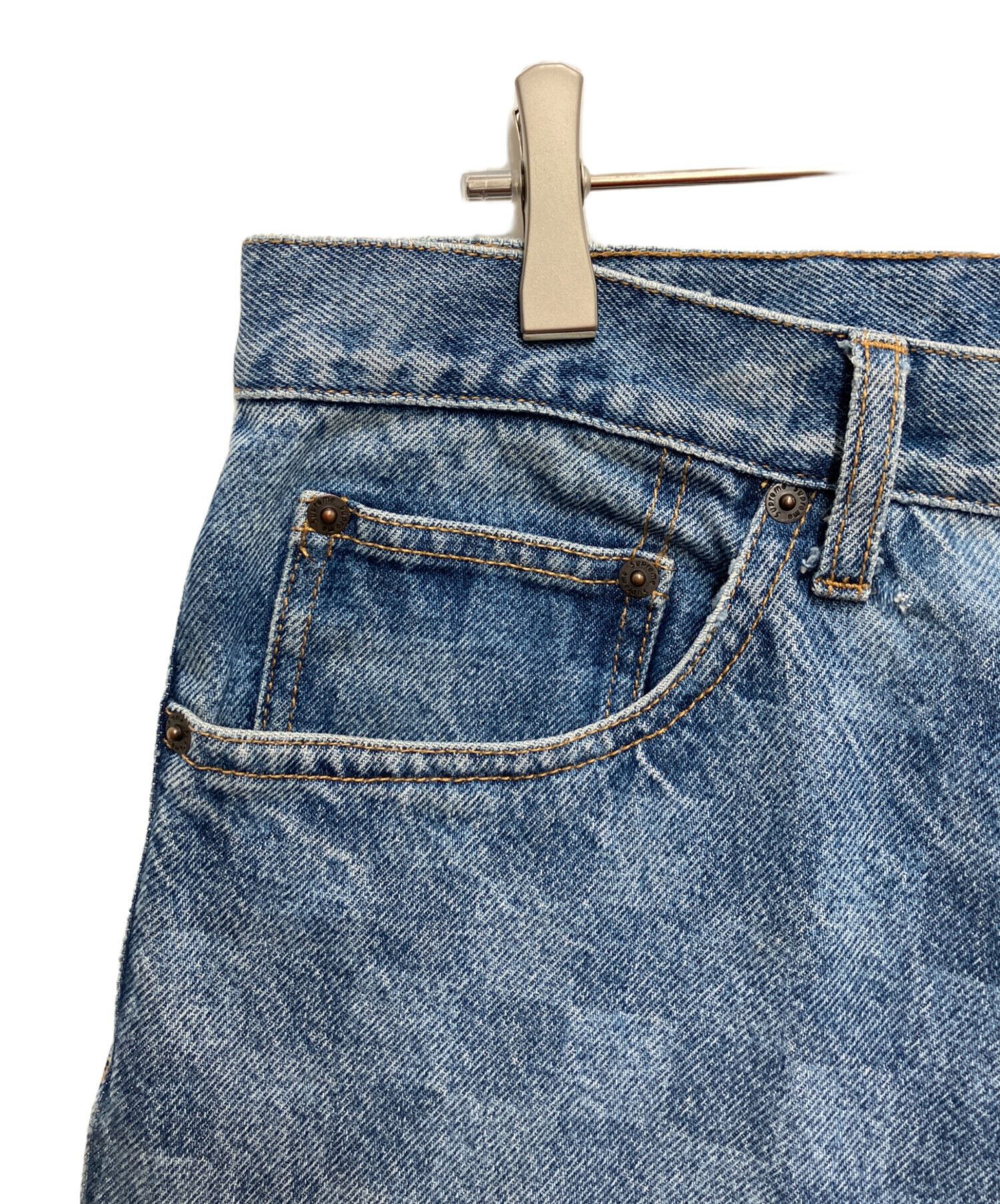 Supreme Washed Checkerboard Regular Jean Blue US 33