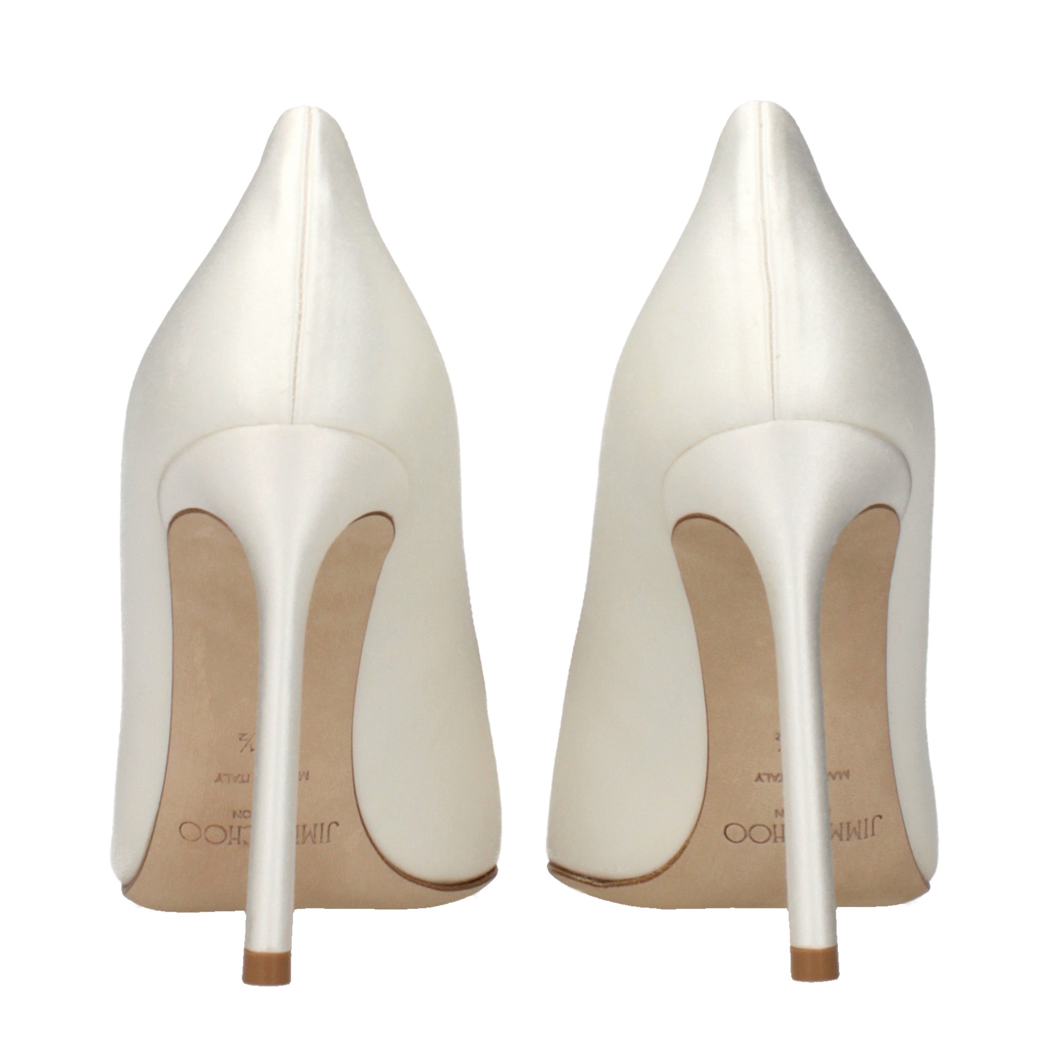 Jimmy Choo Jimmy Choo Pumps Women Satin Beige/Ivory Size US 11 / IT 41 - 5 Thumbnail