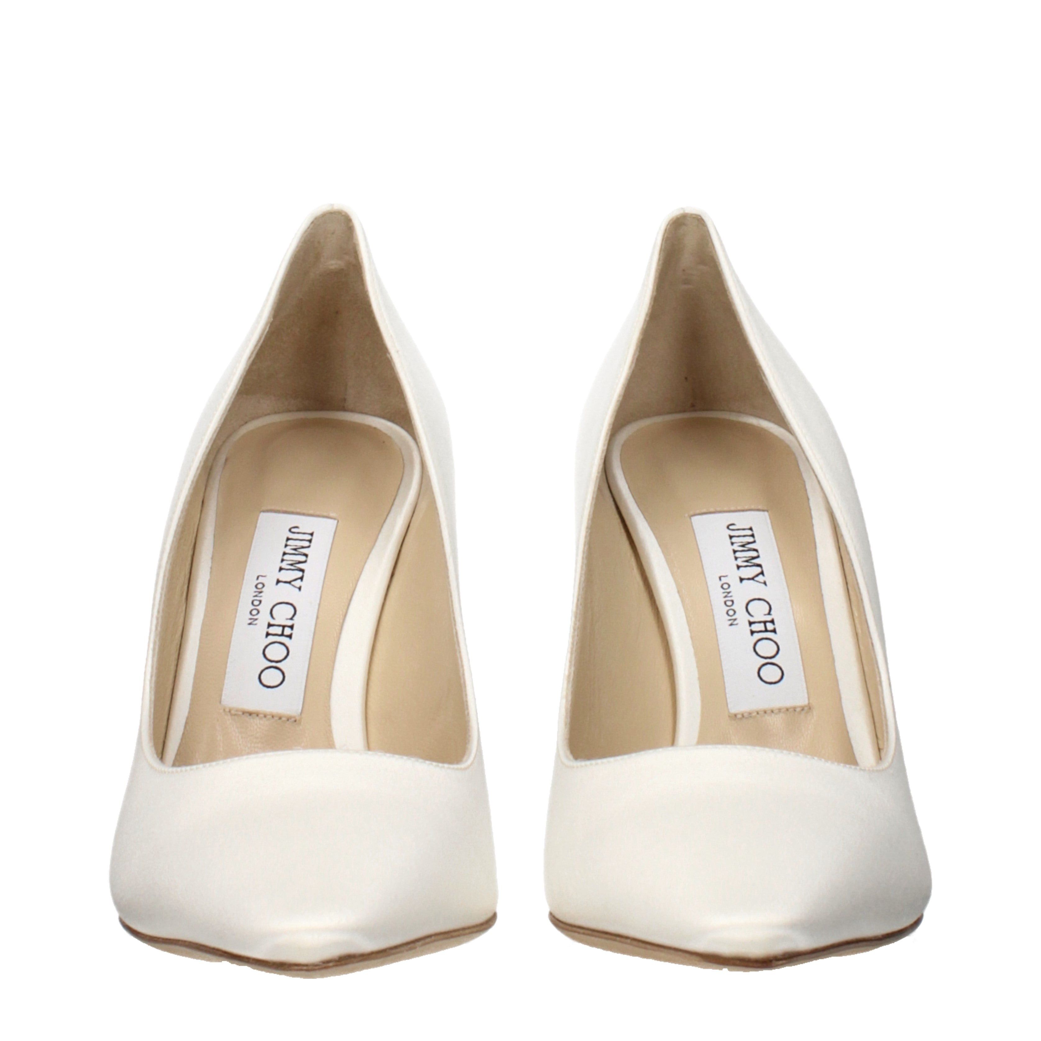 Jimmy Choo Jimmy Choo Pumps Women Satin Beige/Ivory Size US 11 / IT 41 - 3 Thumbnail