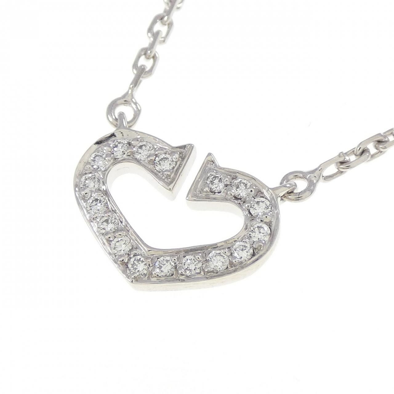 Cartier Cartier Cartier C Heart 750 White Gold Diamond Necklace Precious Metal Necklace B7008300 DUTY FREE for USA Size ONE SIZE - 3 Thumbnail