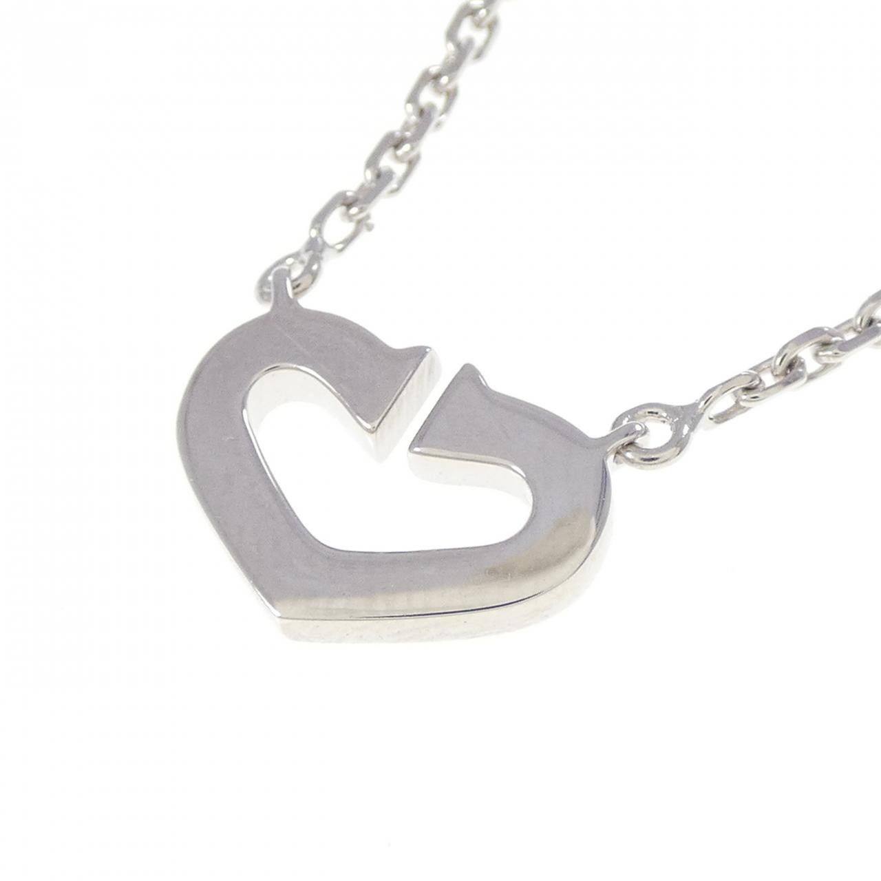 Cartier Cartier Cartier C Heart 750 White Gold Diamond Necklace Precious Metal Necklace B7008300 DUTY FREE for USA Size ONE SIZE - 4 Thumbnail