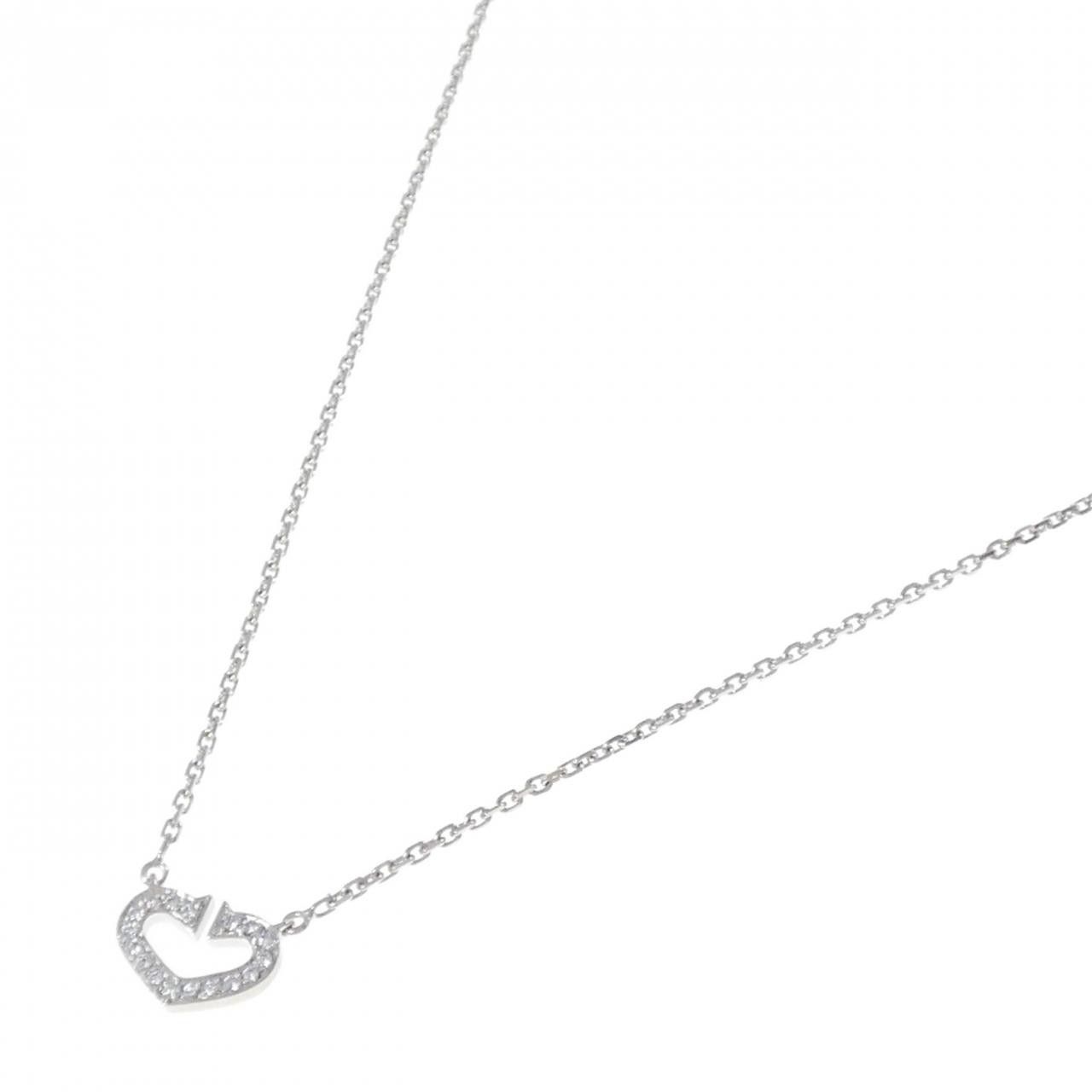 Cartier Cartier Cartier C Heart 750 White Gold Diamond Necklace Precious Metal Necklace B7008300 DUTY FREE for USA Size ONE SIZE - 2 Thumbnail