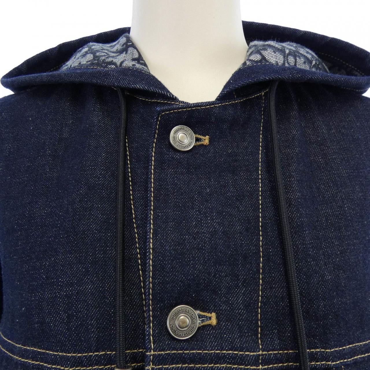 Dior Dior Christian Dior Dior Oblique Denim Jacket Textile Outerwear 442V34A3161 DUTY FREE for USA Size ONE SIZE - 5 Thumbnail