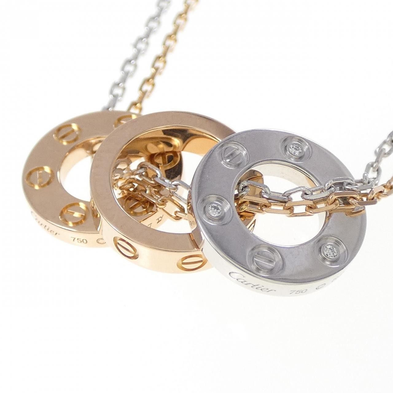 Cartier Cartier Cartier Love 18K Gold Diamond Necklace Precious Metal Necklace B7219700 DUTY FREE for USA Size ONE SIZE - 4 Thumbnail