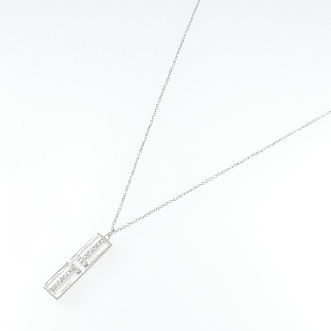 Tiffany & Co. Tiffany & Co. Tiffany T Two Open Vertical Bar 750 White Gold Diamond Necklace Precious Metal Necklace DUTY FREE for USA Size ONE SIZE - 2 Thumbnail