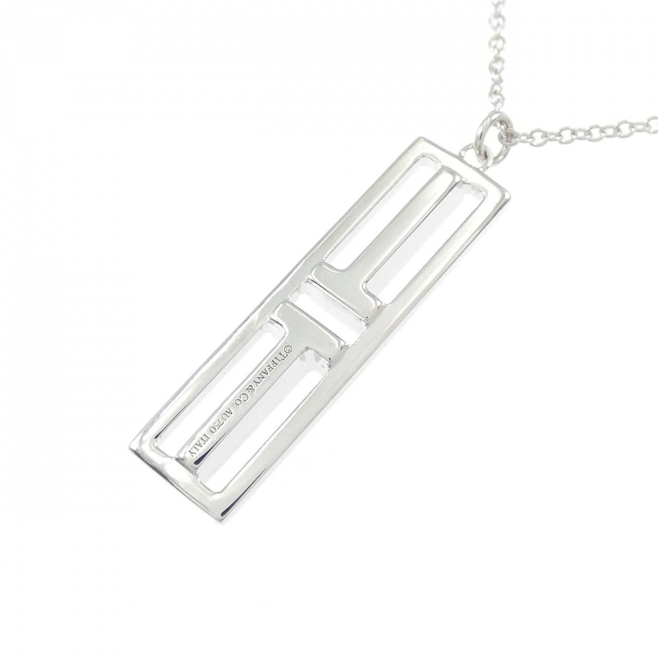 Tiffany & Co. Tiffany & Co. Tiffany T Two Open Vertical Bar 750 White Gold Diamond Necklace Precious Metal Necklace DUTY FREE for USA Size ONE SIZE - 4 Thumbnail