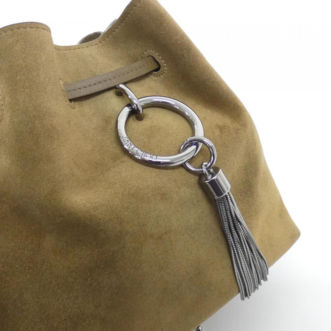 Jimmy Choo Jimmy Choo JIMMY CHOO Curry Drawstring Suede Bag Leather Shoulder Bag DUTY FREE for USA Size ONE SIZE - 7 Thumbnail