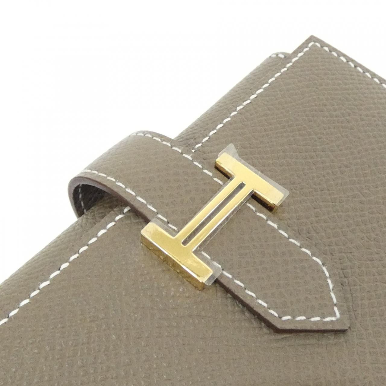 Hermes Hermes Hermes Bearn Combine leather wallet Leather Short Wallet K DUTY FREE for USA Size ONE SIZE - 3 Thumbnail