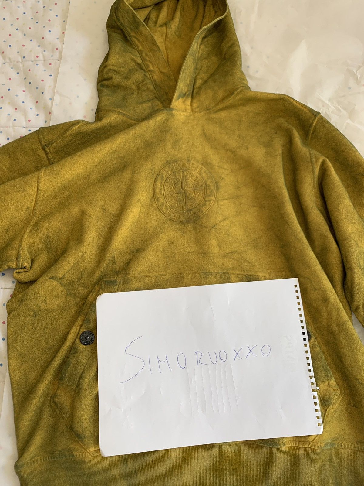 Stone Island Supreme SS19 Stone Island x Supreme Hooded Sweatshirt Olive Grailed